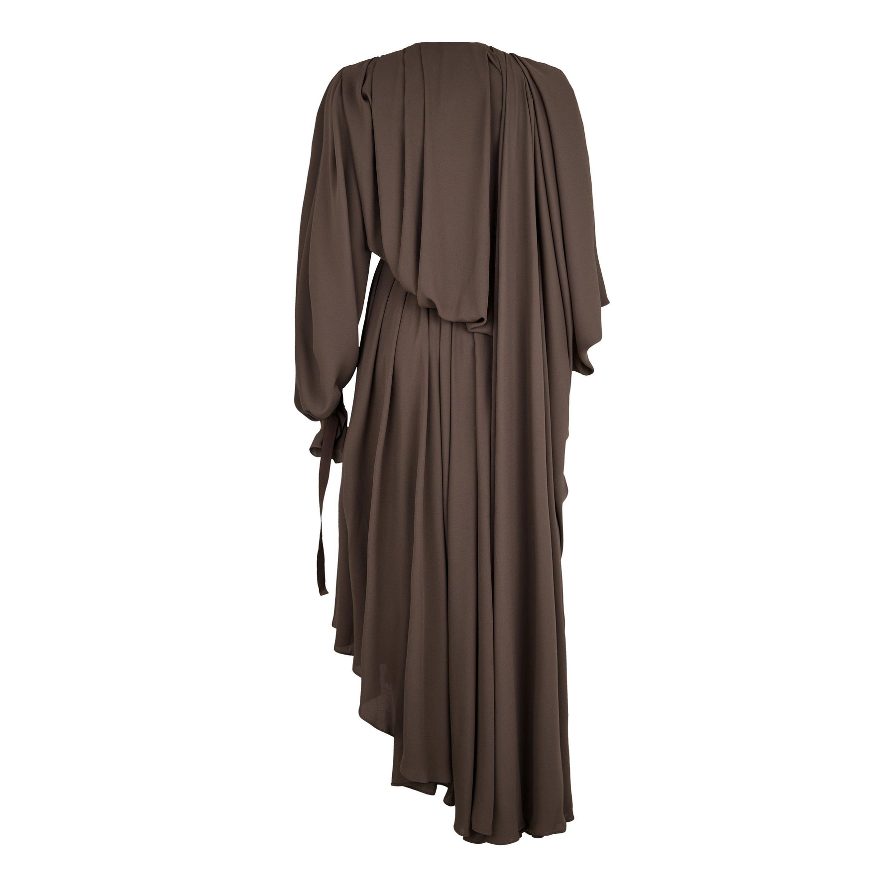 V Neck Draped Maxi Dress