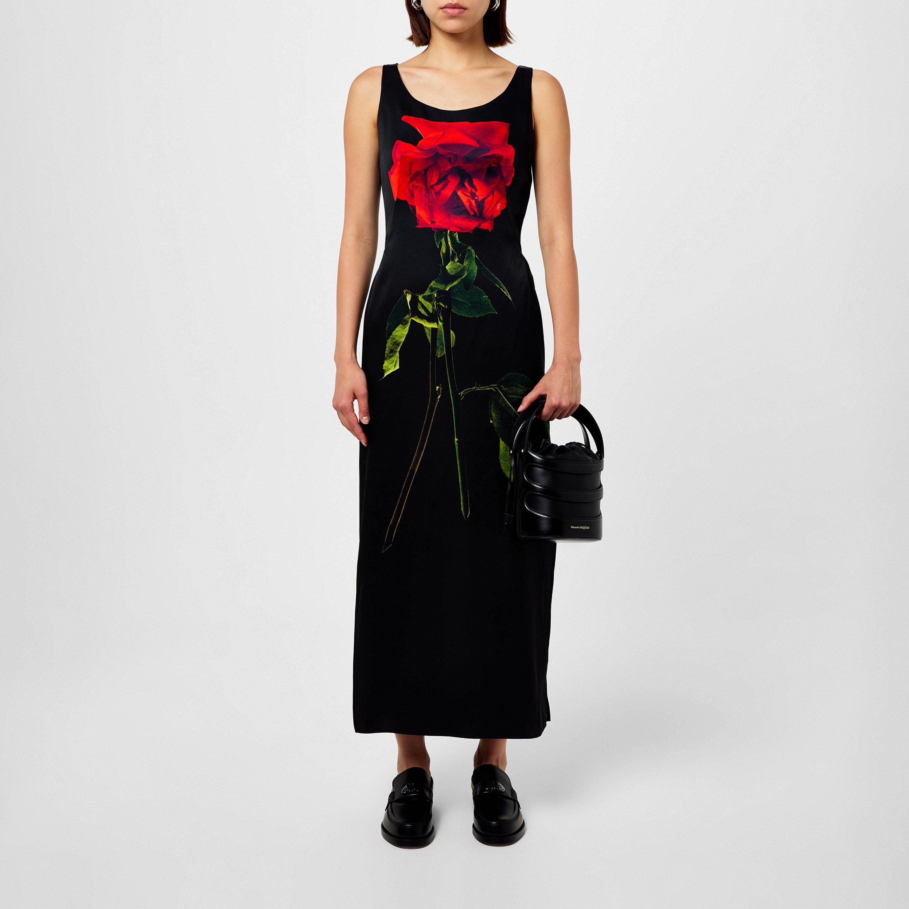Floral Silk Satin Gown