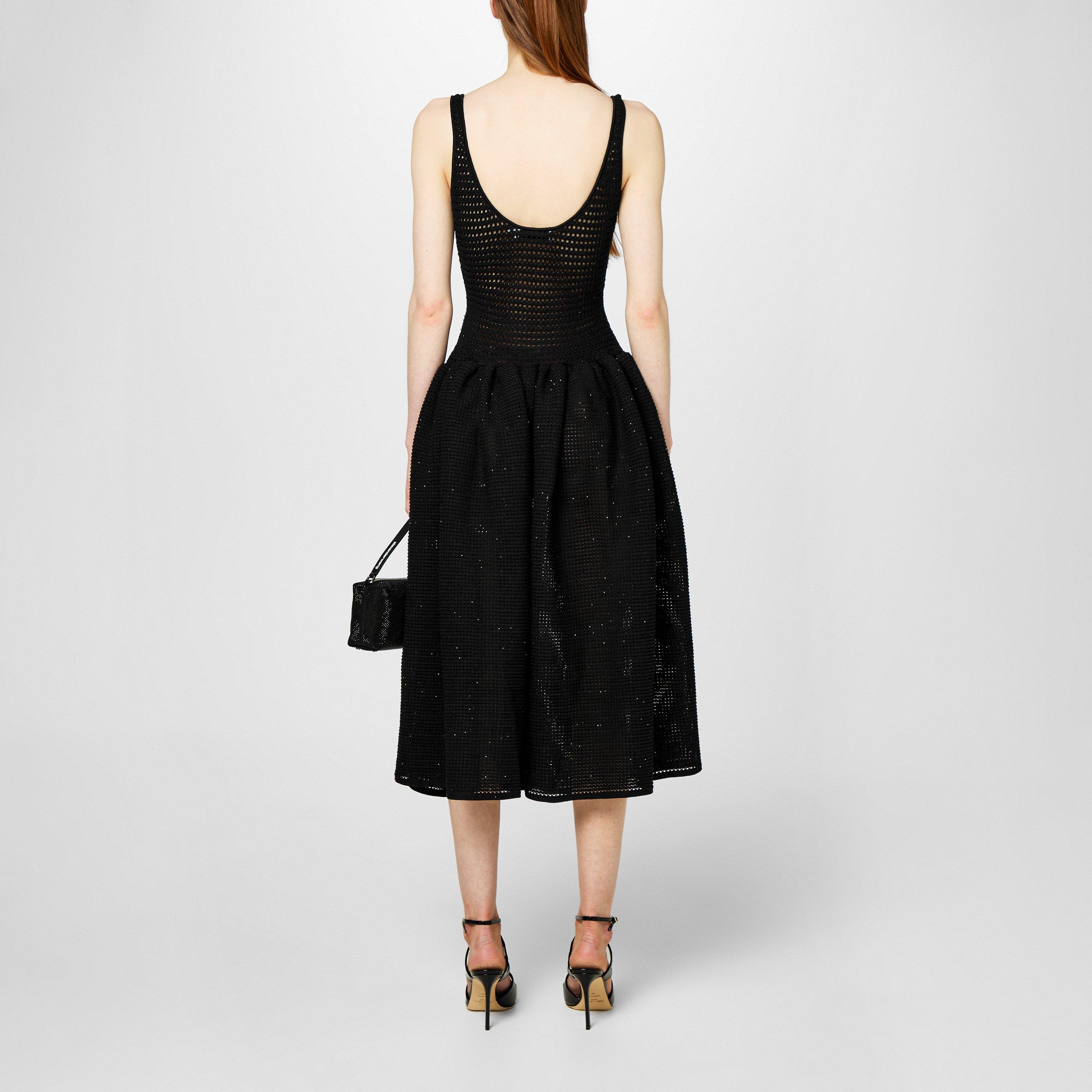 Crochet Knit Midi Dress
