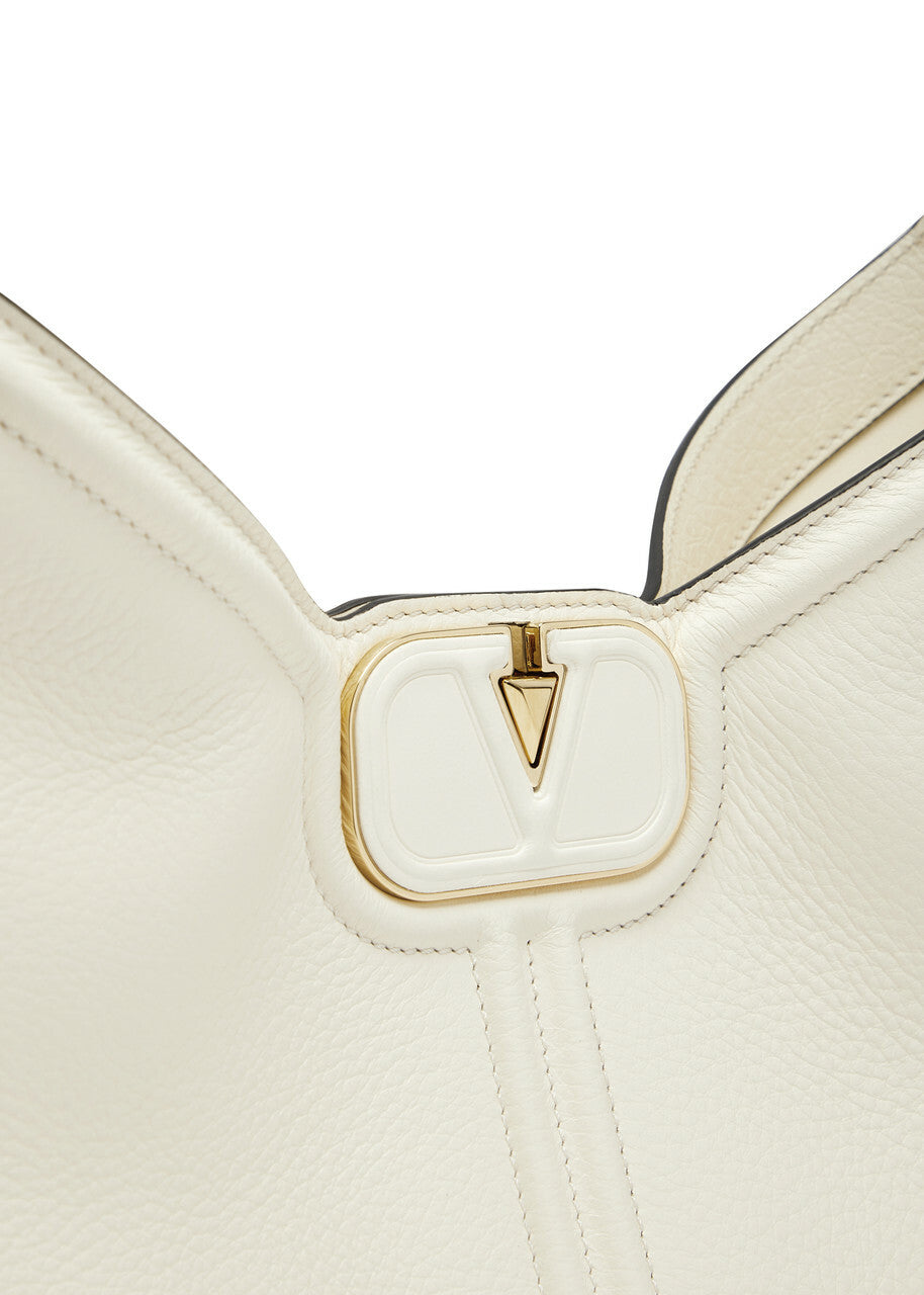 VLogo Leather Hobo bag