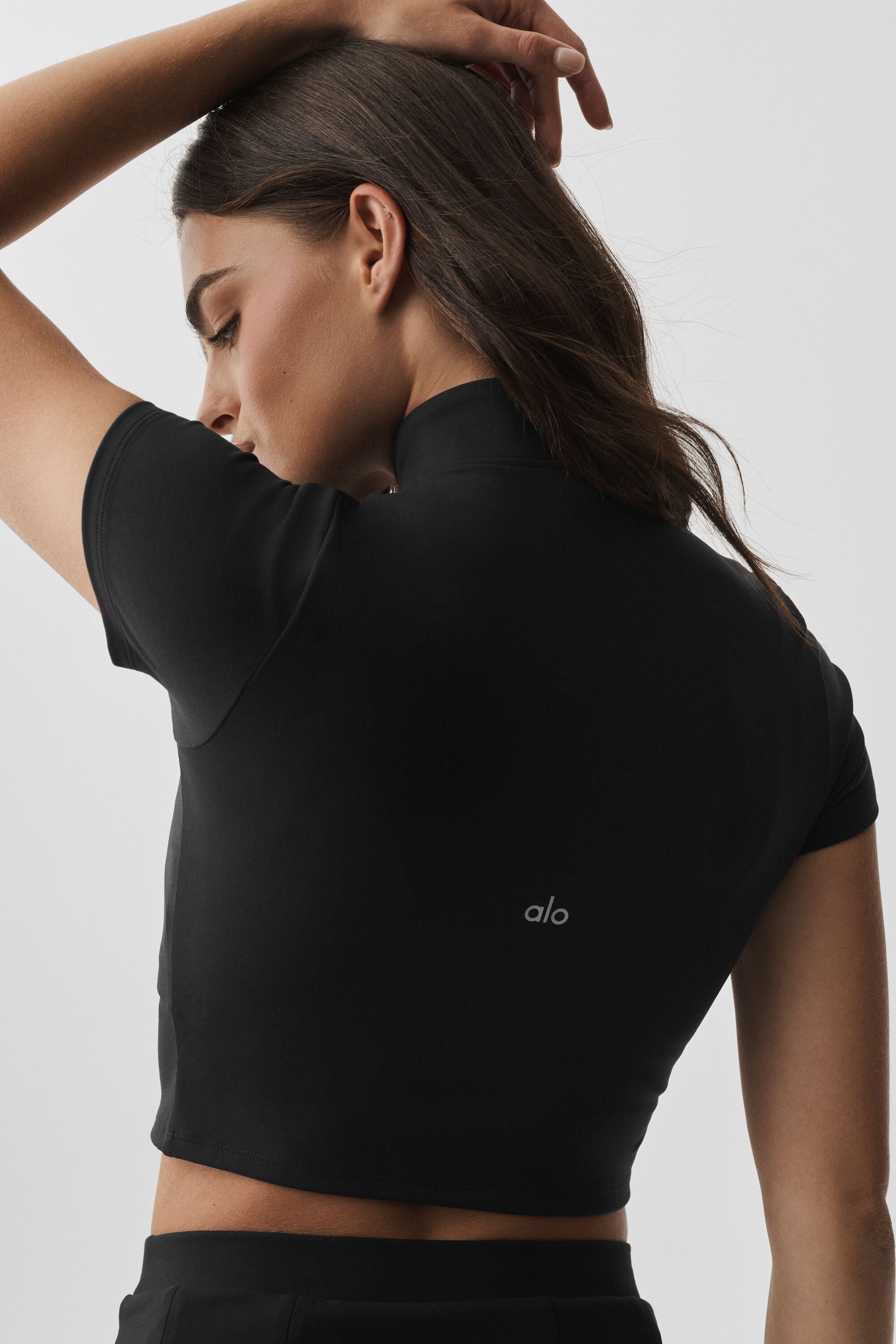 ALO Softsculpt Full Zip Short Sleeve