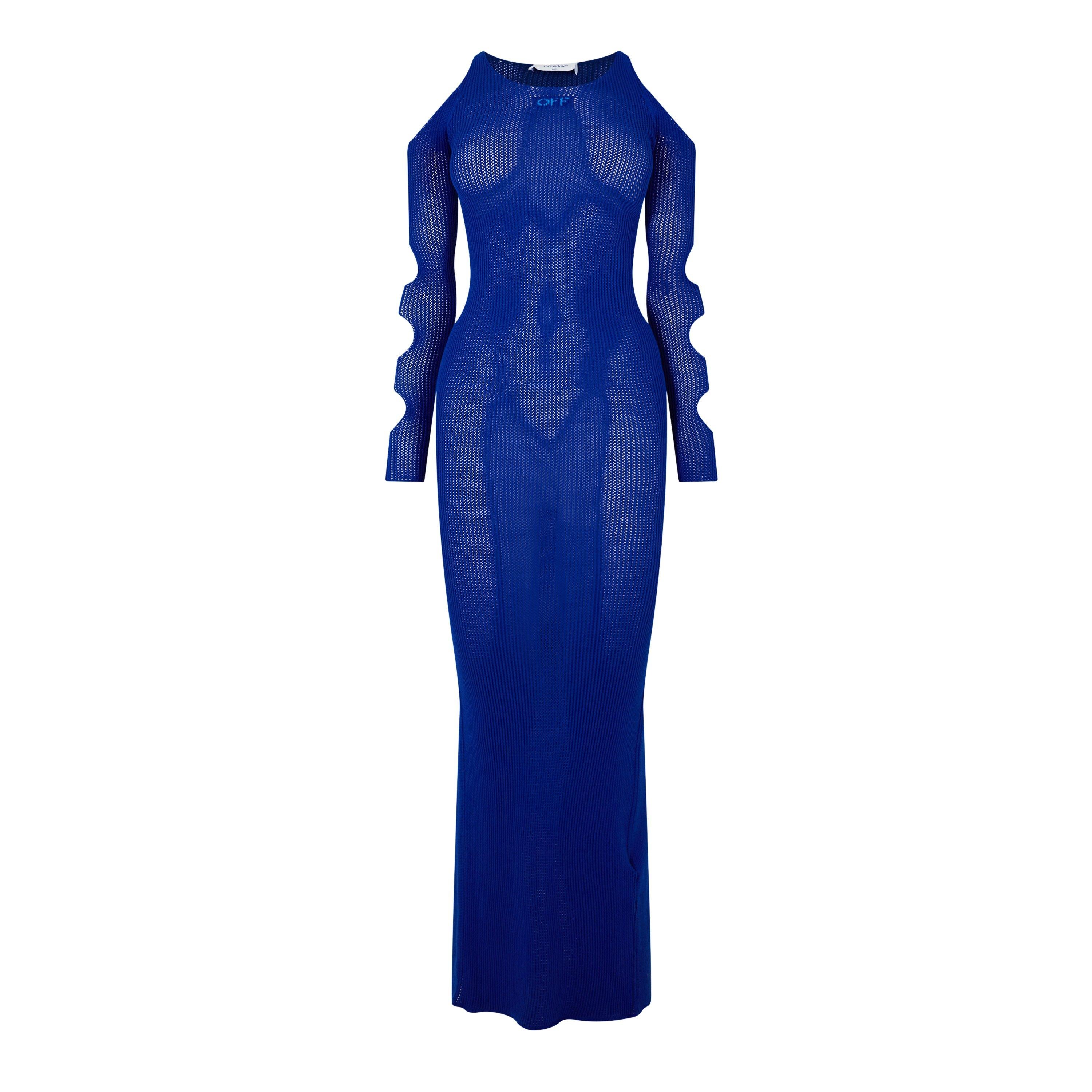 tiered denim maxi dress Women’s Layers Denim Maxi Dress with Tiered Silhouette – Wash Lab Deep Blue / S main image 1