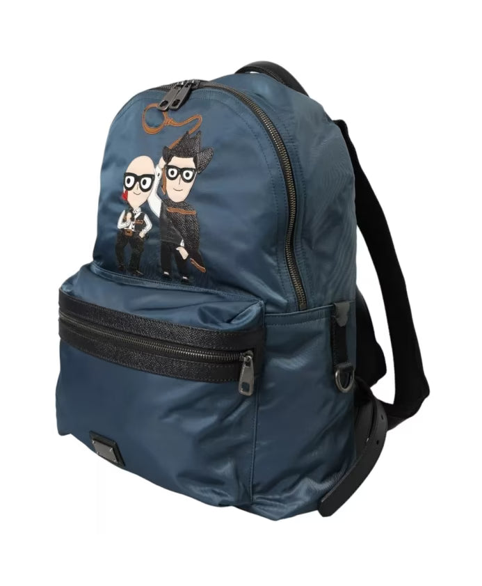 Blue Nylon DGFamily Patch Backpack