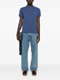 Polo ralph lauren "Custom Slim Fit" Blue Polo Shirt with Pony Detail on the Front in Cotton Piquet Man