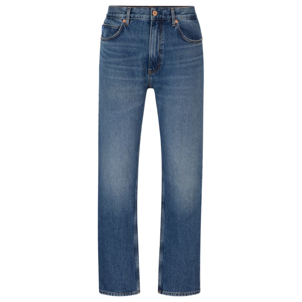 Hugo Boss regular-fit jeans in blue stonewashed denim - Size: 29 x 32 Jeans | Shop From The Mirage