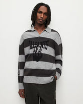 Racer Oversized Striped Polo Jumper