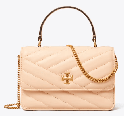 Tory Burch MINI KIRA CHEVRON TOP HANDLE CHAIN WALLET - Wallets | Shop From The Mirage