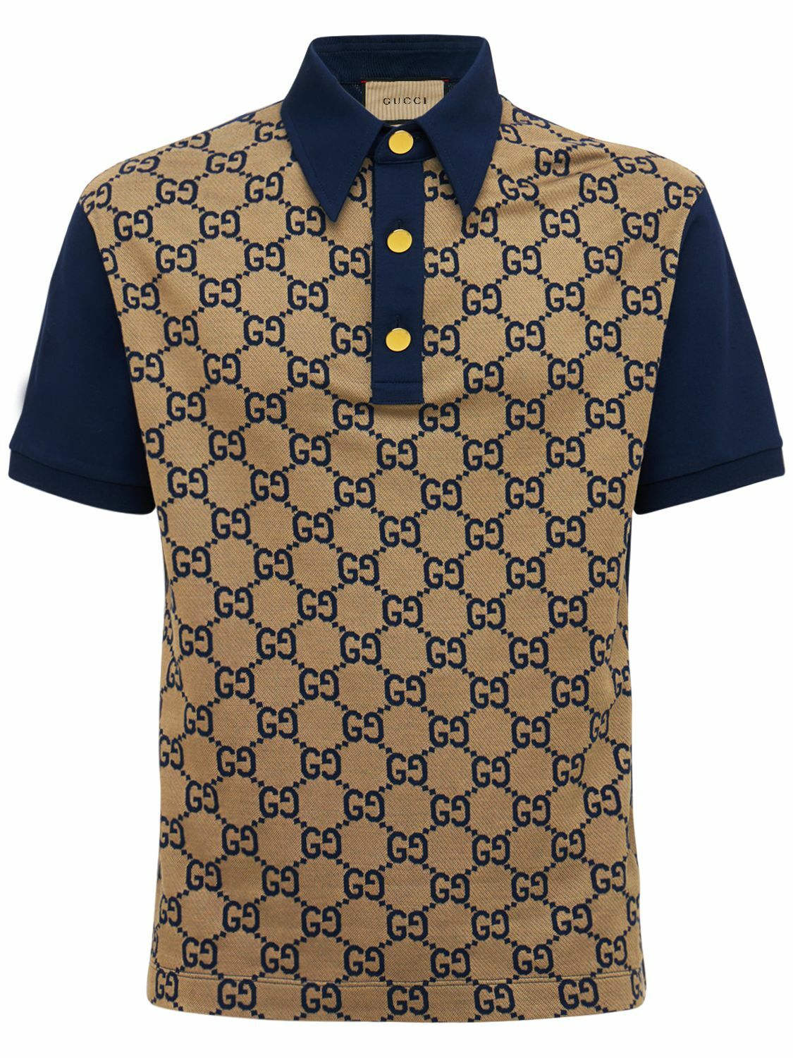 GUCCI - Maxi Gg Silk & Cotton Polo Shirt