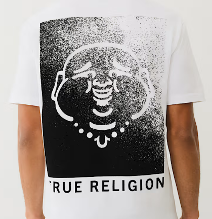 NEW ARRIVALS FLOCKED BUDDHA TEE