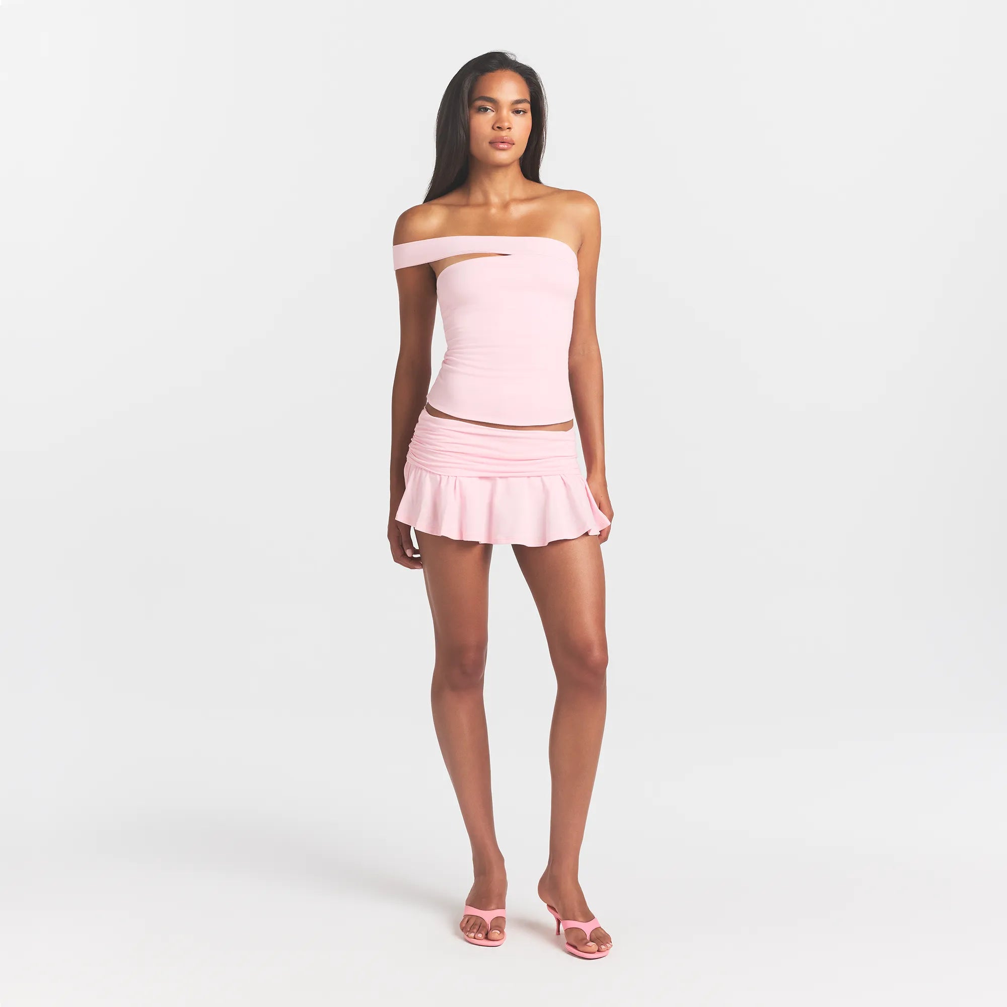 Cotton Jersey Asymmetrical Top