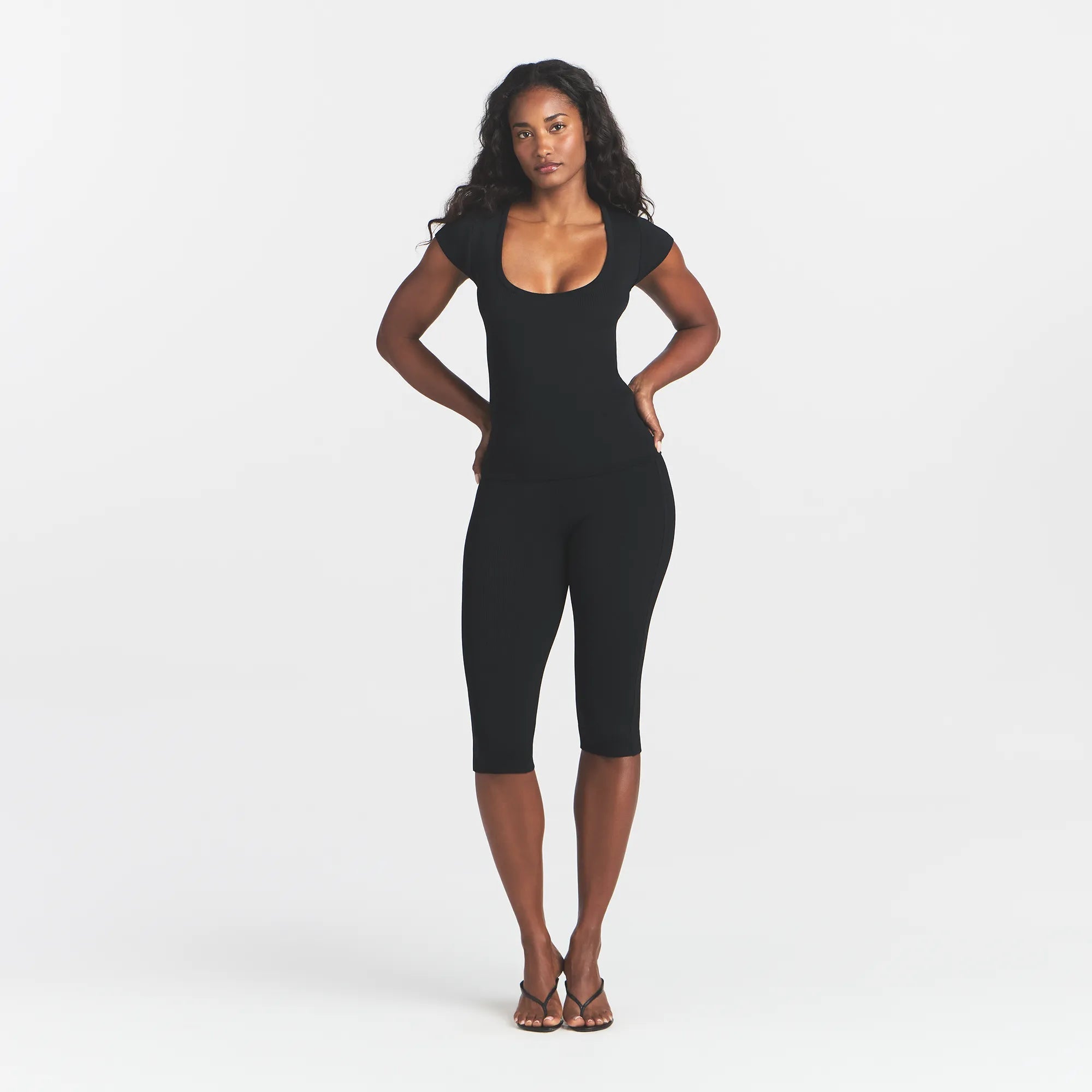 Refined Knit Scoop Neck Top