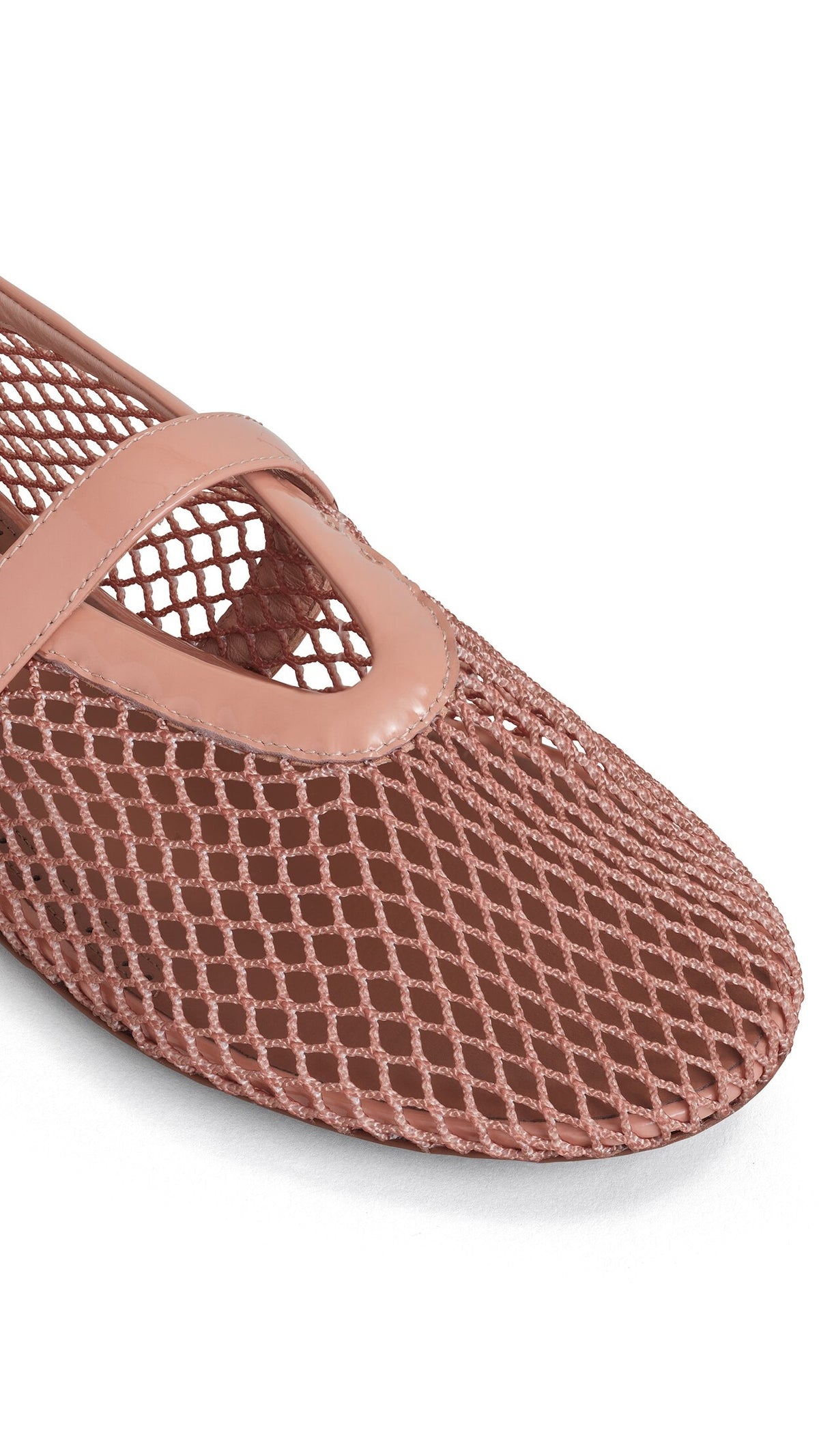Alaïa Nude BALLET FLATS IN FISHNET