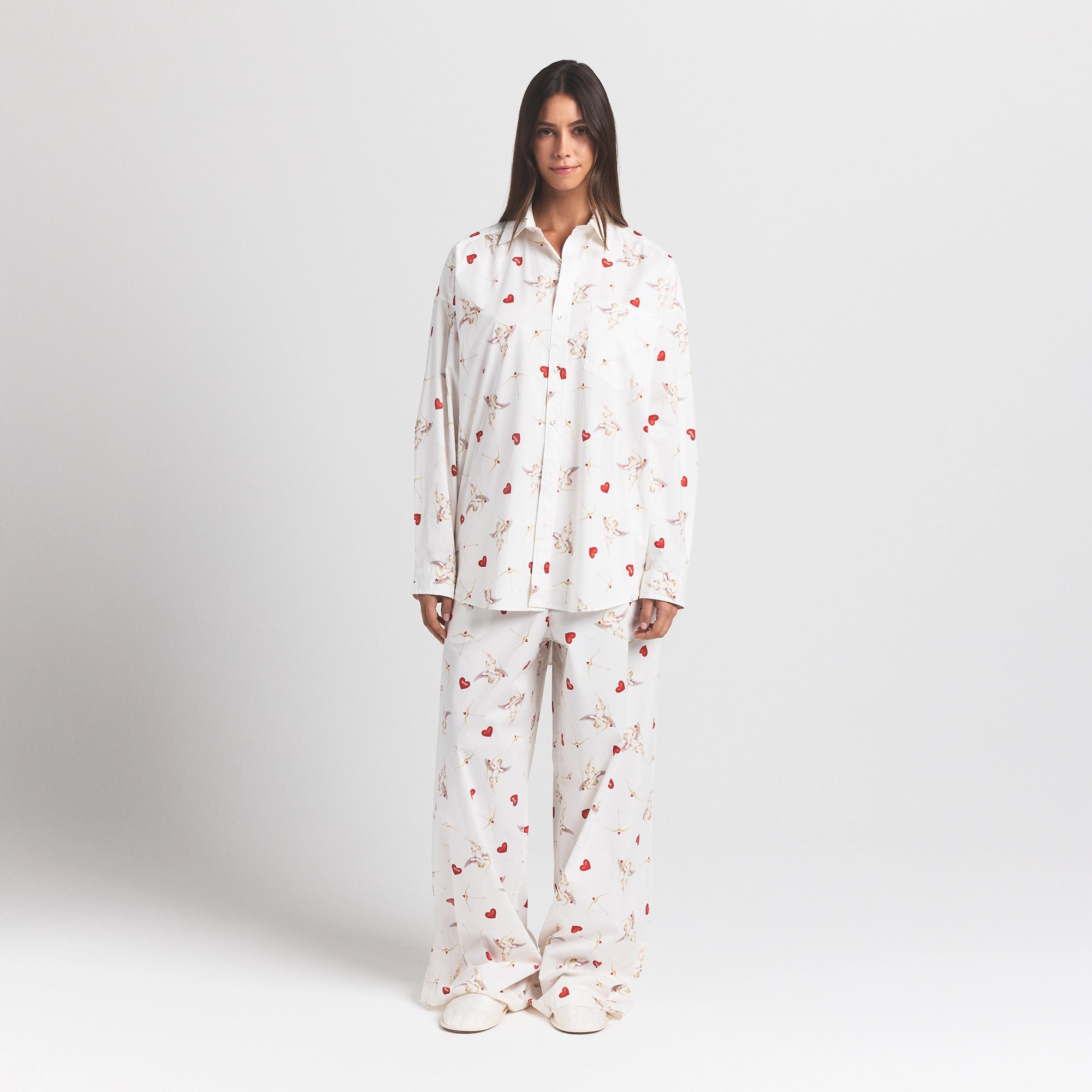 Cotton Poplin Oversized Sleep Set