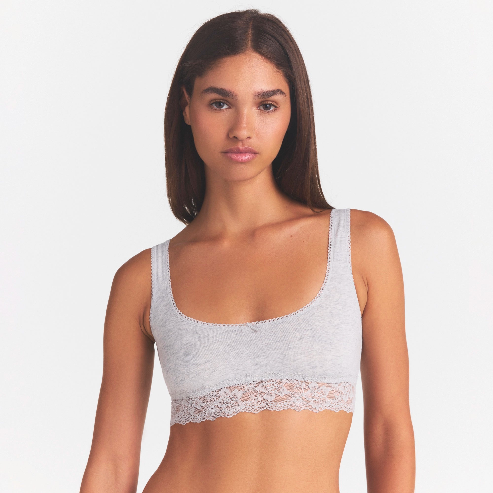 Lightweight Cotton Lace Scoop Bralette