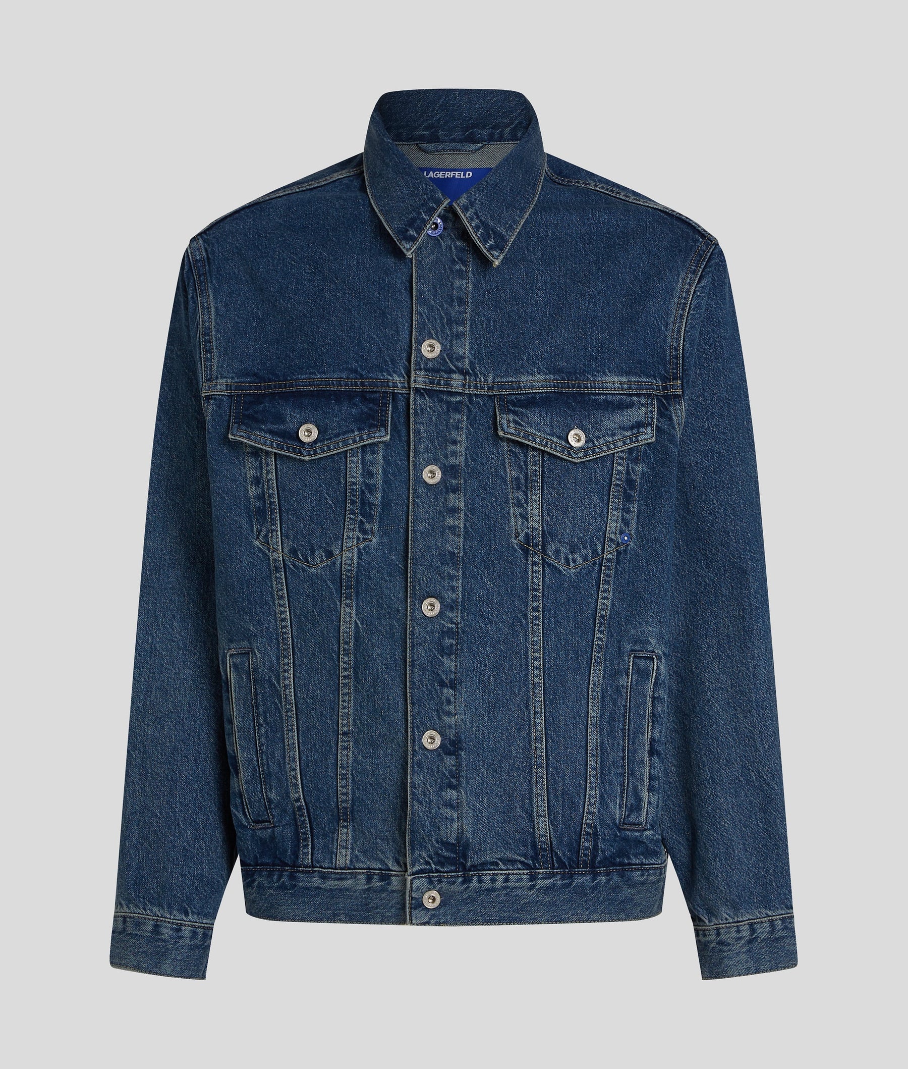 RELAXED-FIT MONOGRAM DENIM JACKET