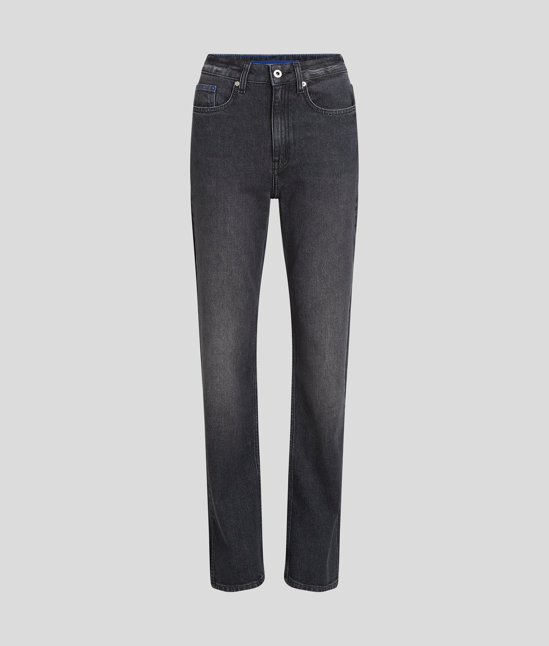 HIGH RISE SPLIT-HEM STRAIGHT TROUSERS