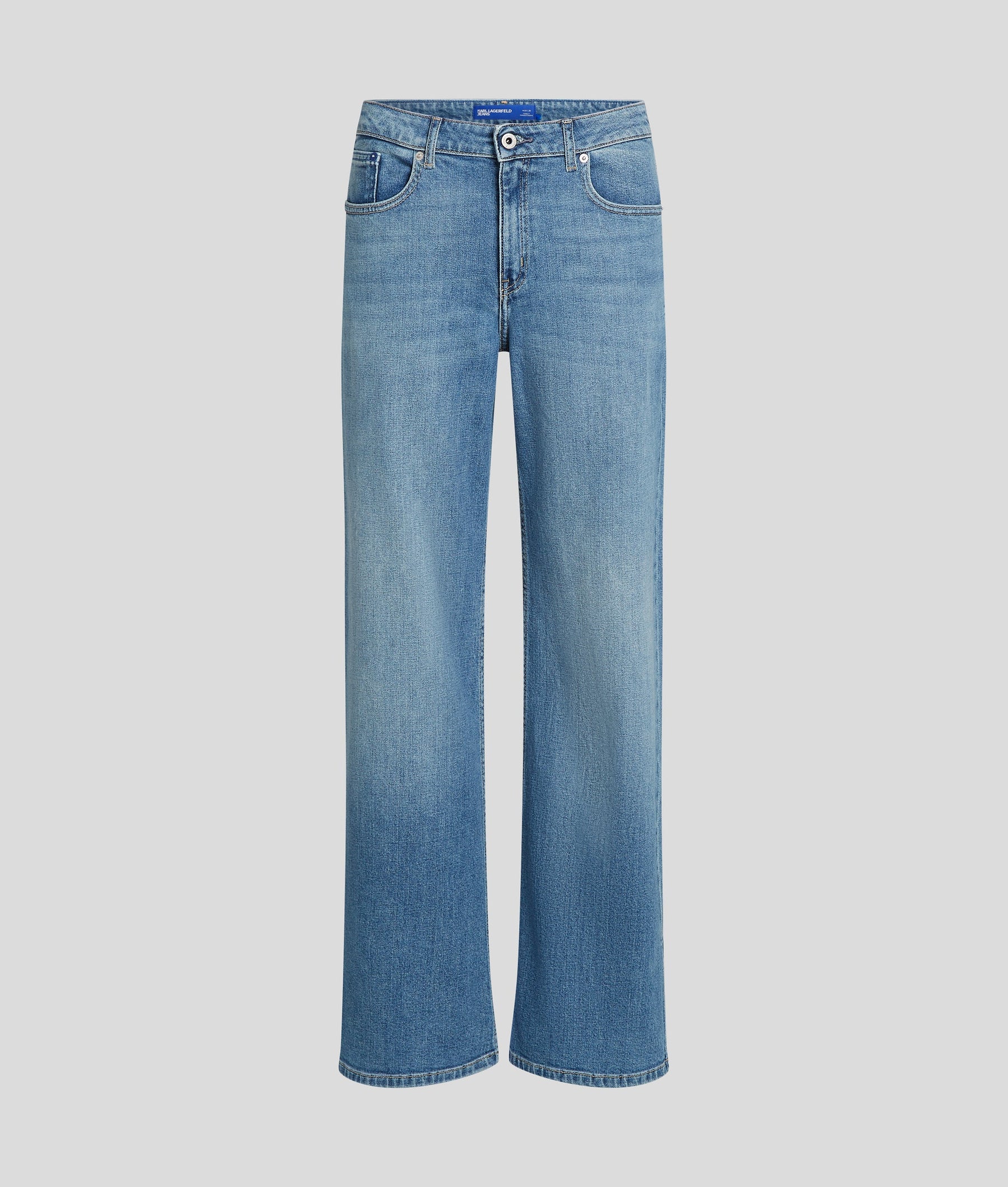 MID-RISE RELAXED JEANS WITH SPLIT HEM