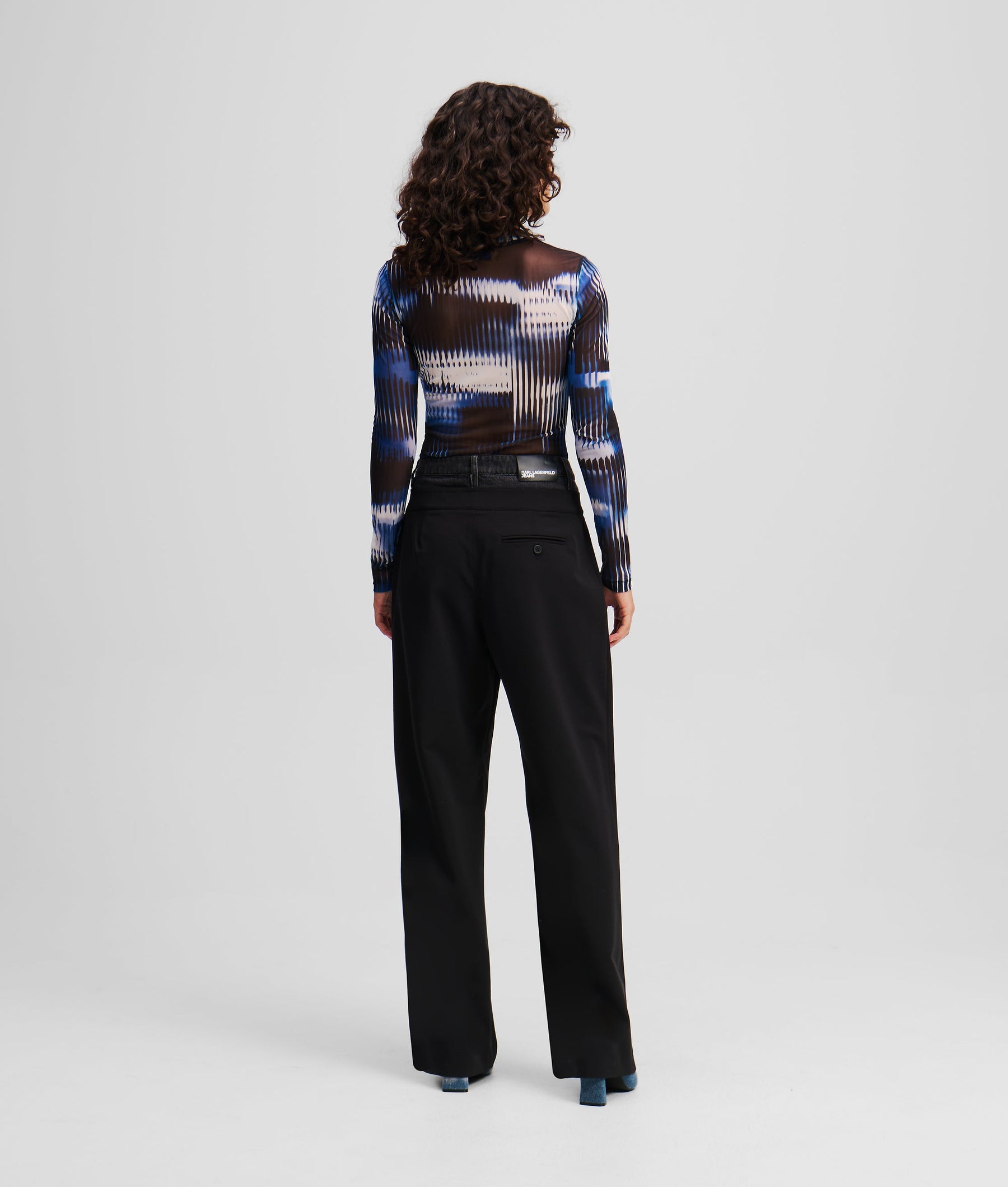 MIXED-MATERIAL TROUSERS