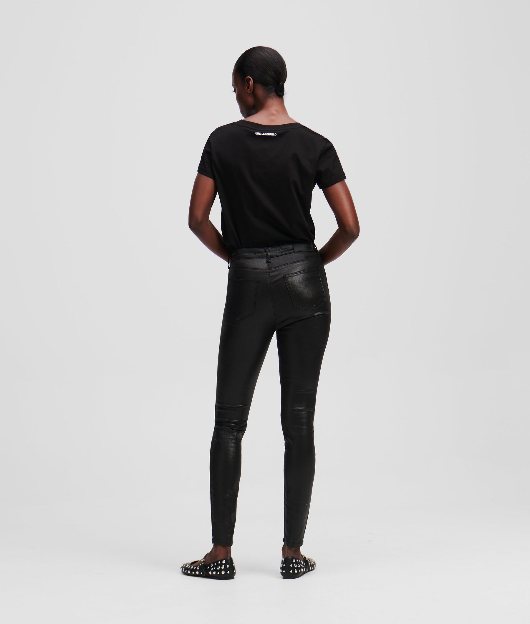 METALLIC SKINNY JEANS