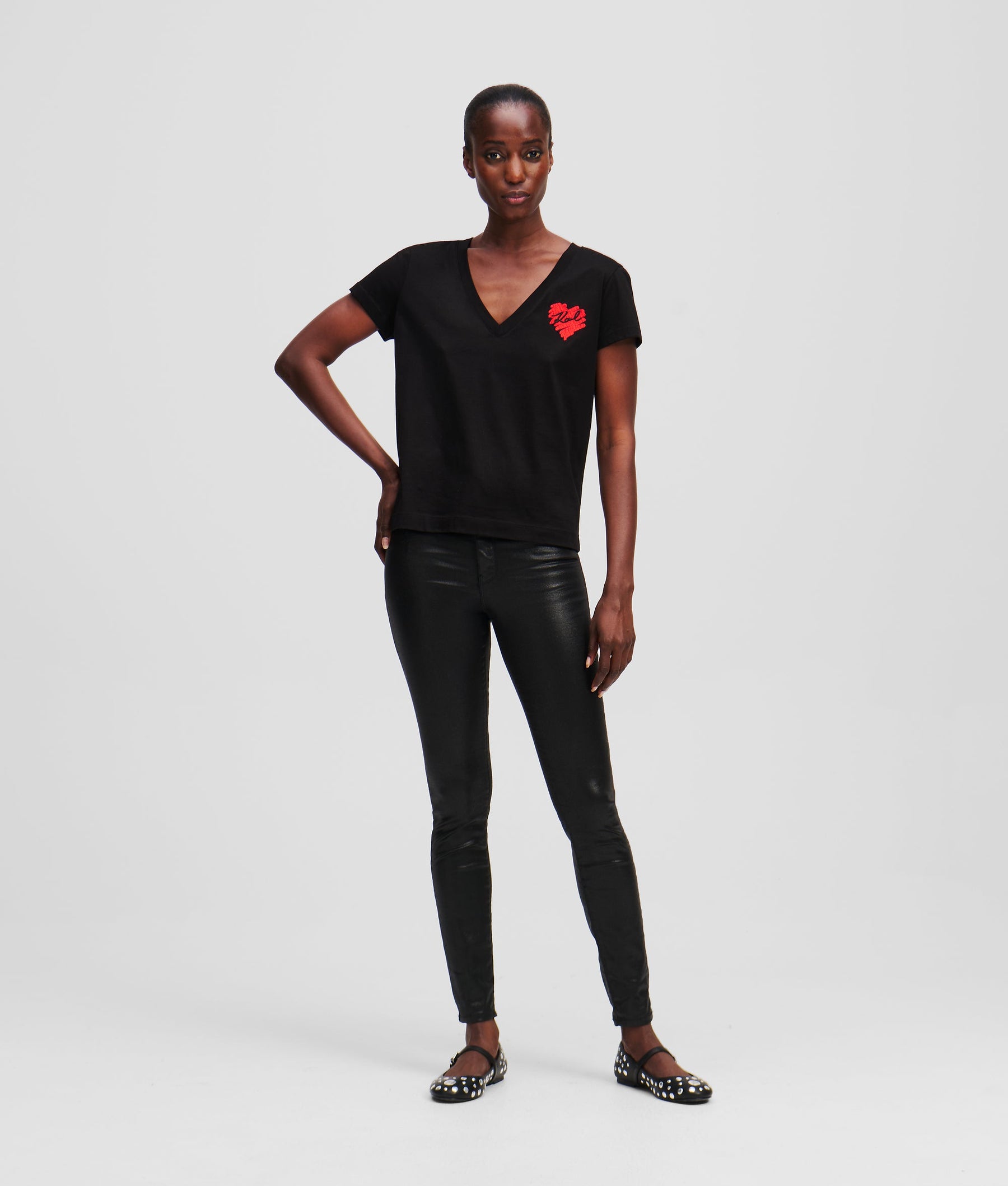 METALLIC SKINNY JEANS
