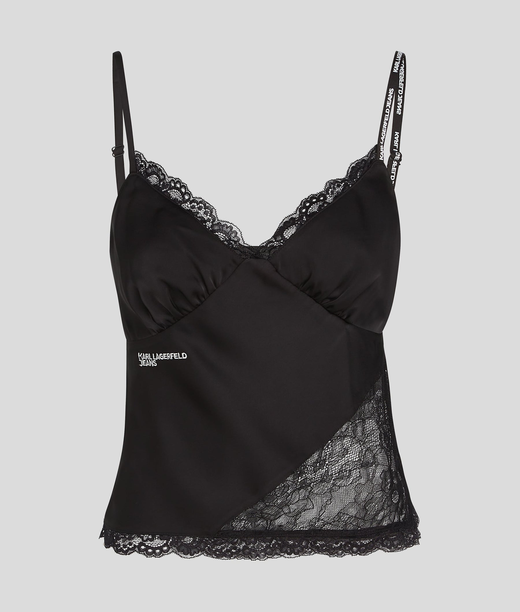 SATIN AND LACE TOP