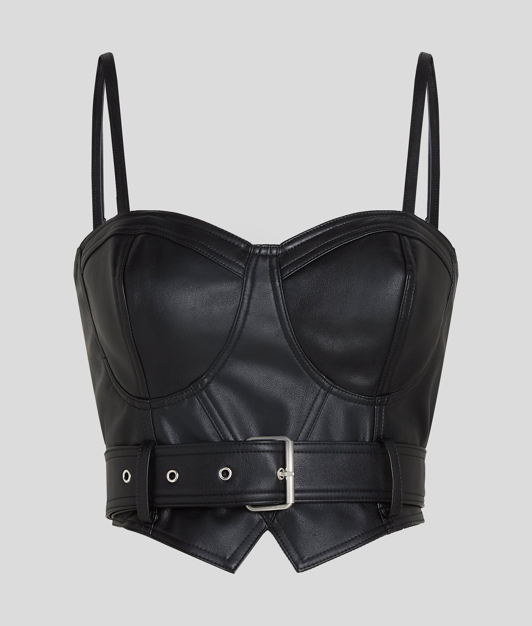 FAUX LEATHER TOP