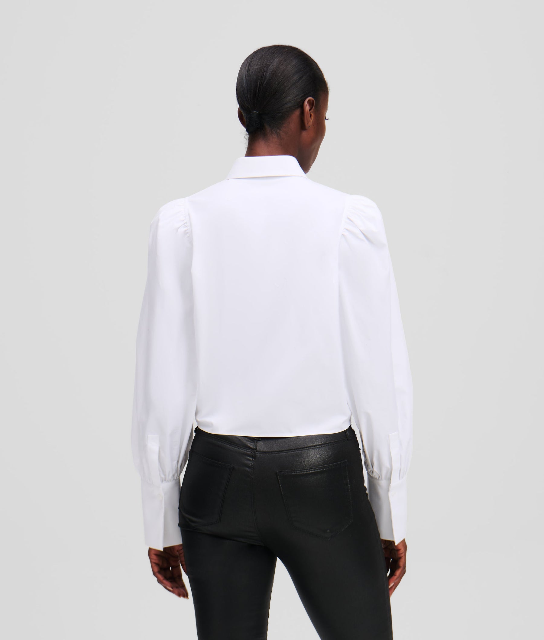 BIB-DETAIL POPLIN SHIRT