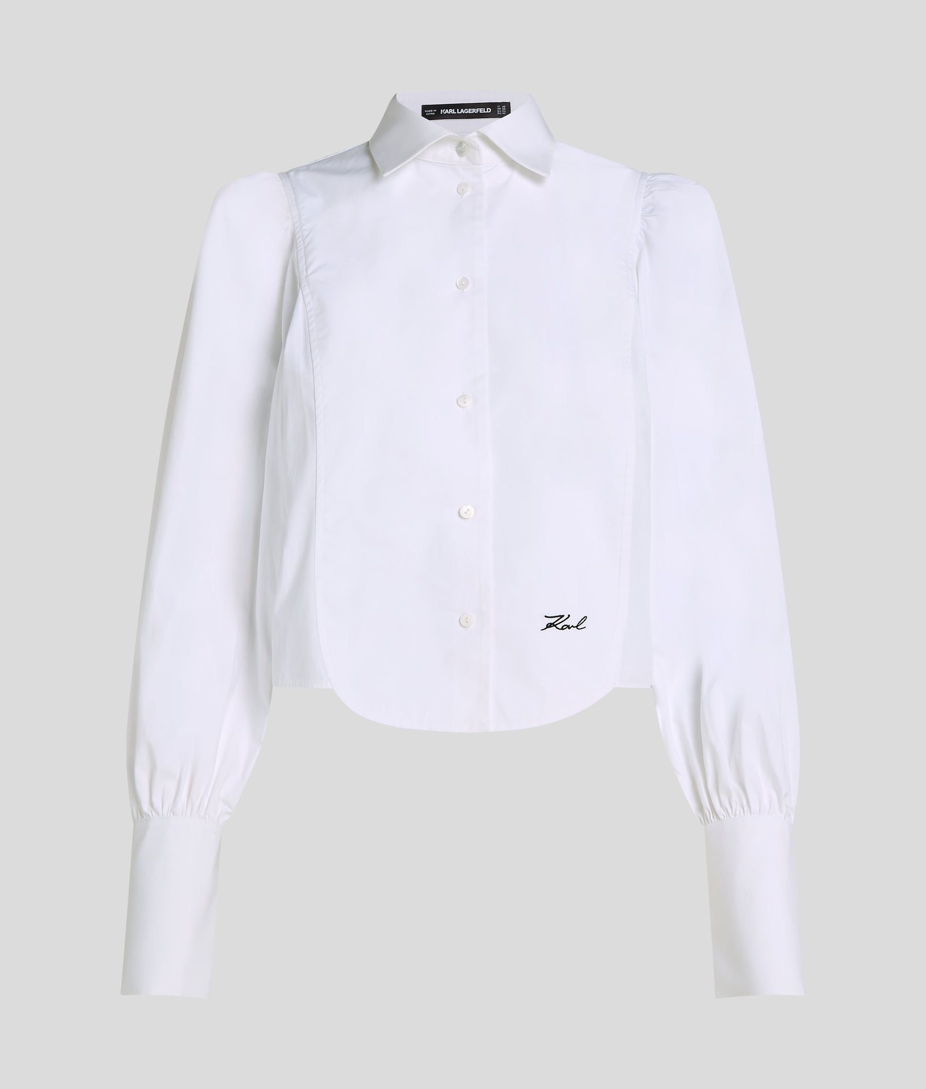 BIB-DETAIL POPLIN SHIRT