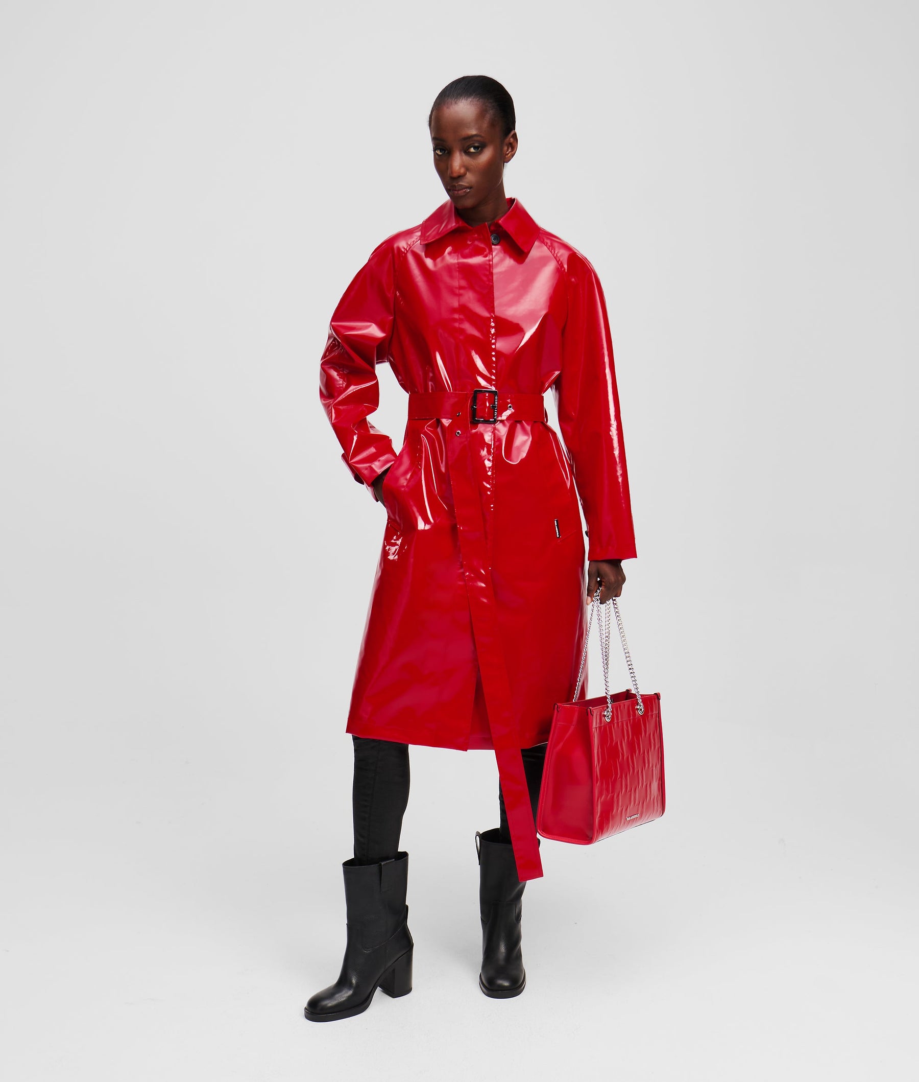 COATED TRENCH COAT
