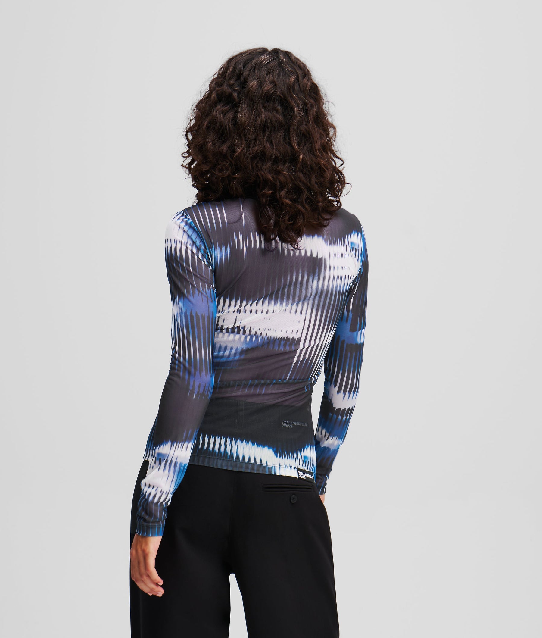 GLITCH PRINT MESH TOP