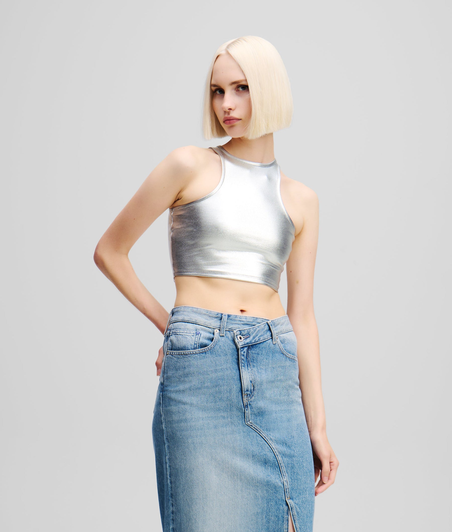 METALLIC TANK TOP