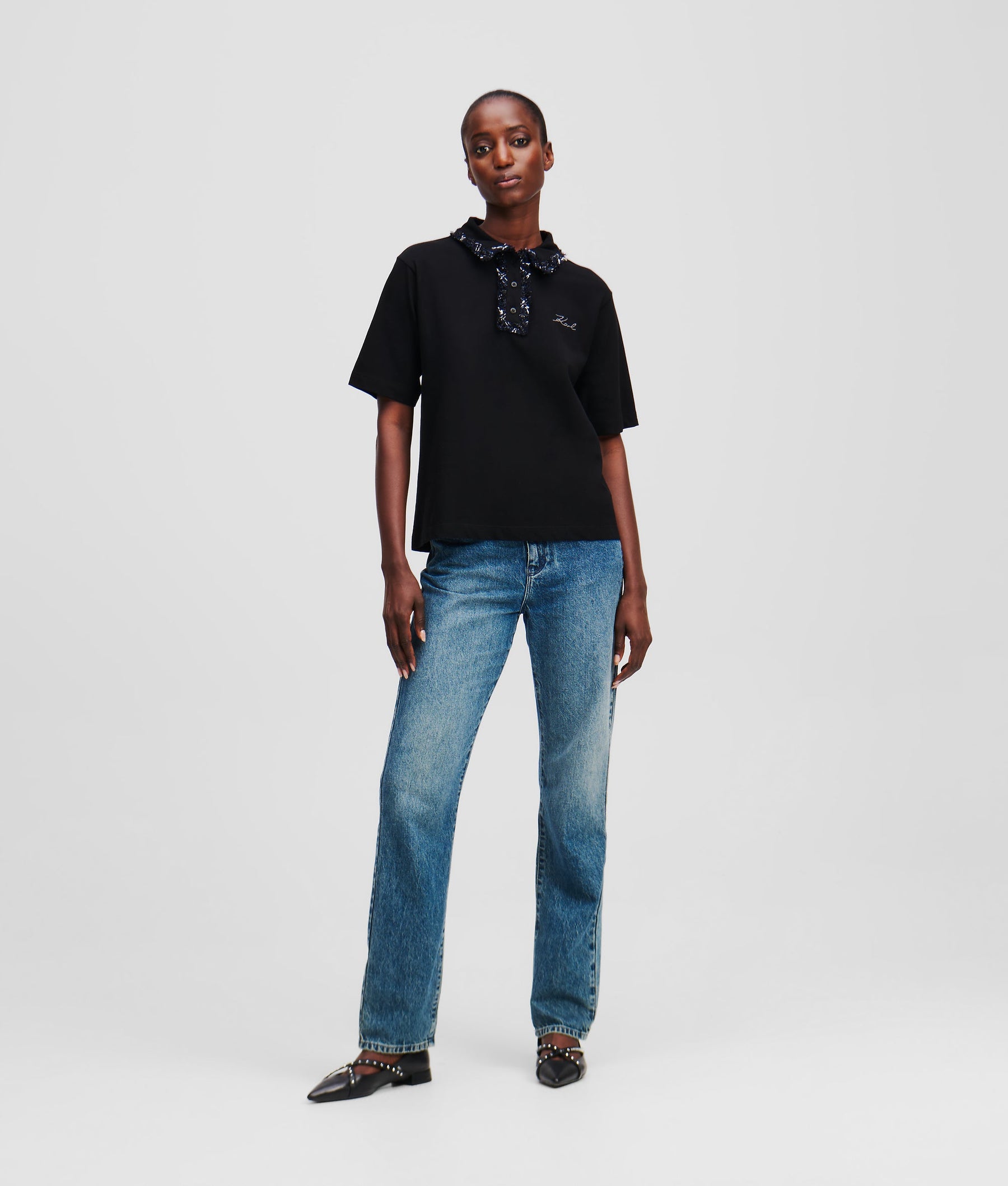 BOUCLE POLO SHIRT