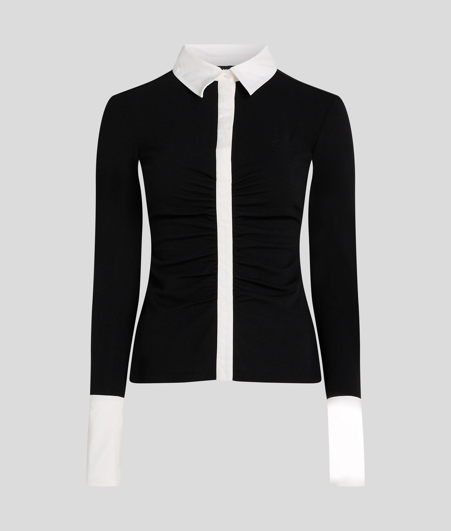 KARL ESSENTIAL LONG-SLEEVED POLO SHIRT