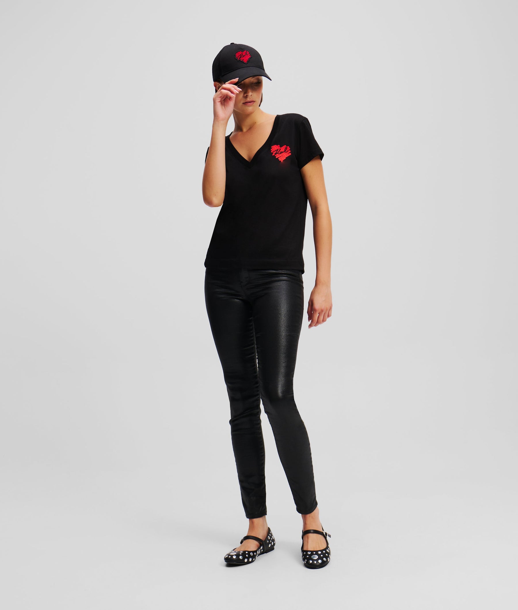 K/HEART V-NECK T-SHIRT