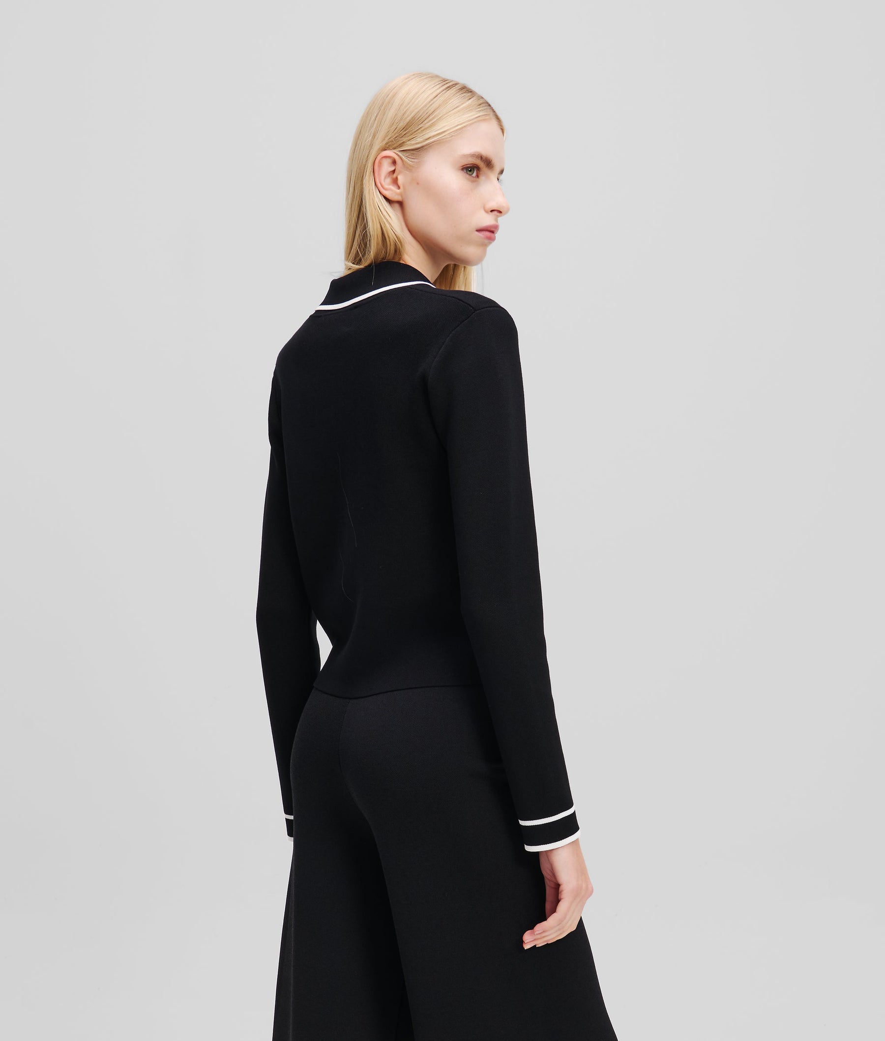 KARL ESSENTIAL PIPELINE CARDIGAN