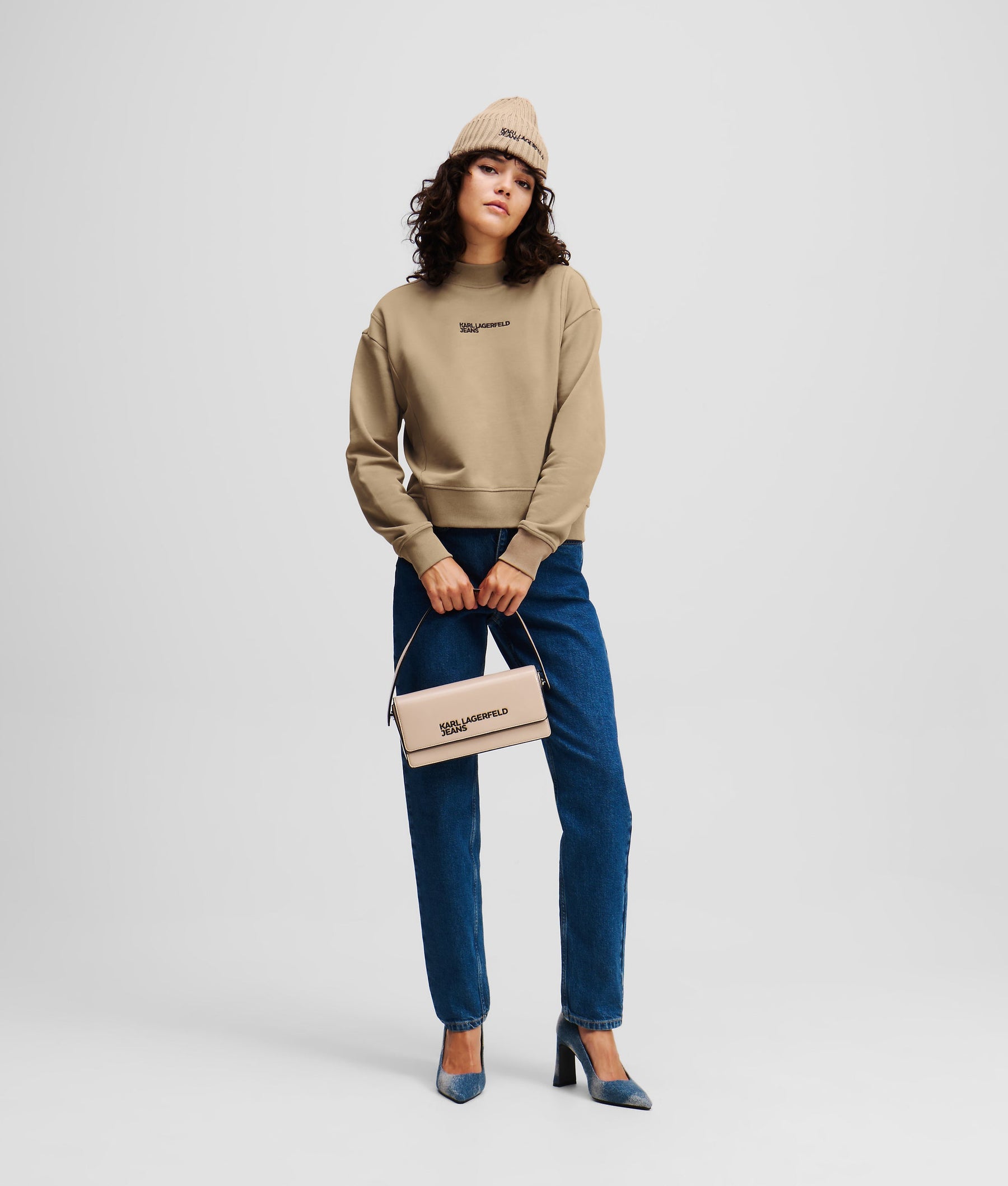 ASYMMETRIC MOCK-NECK SWEATSHIRT