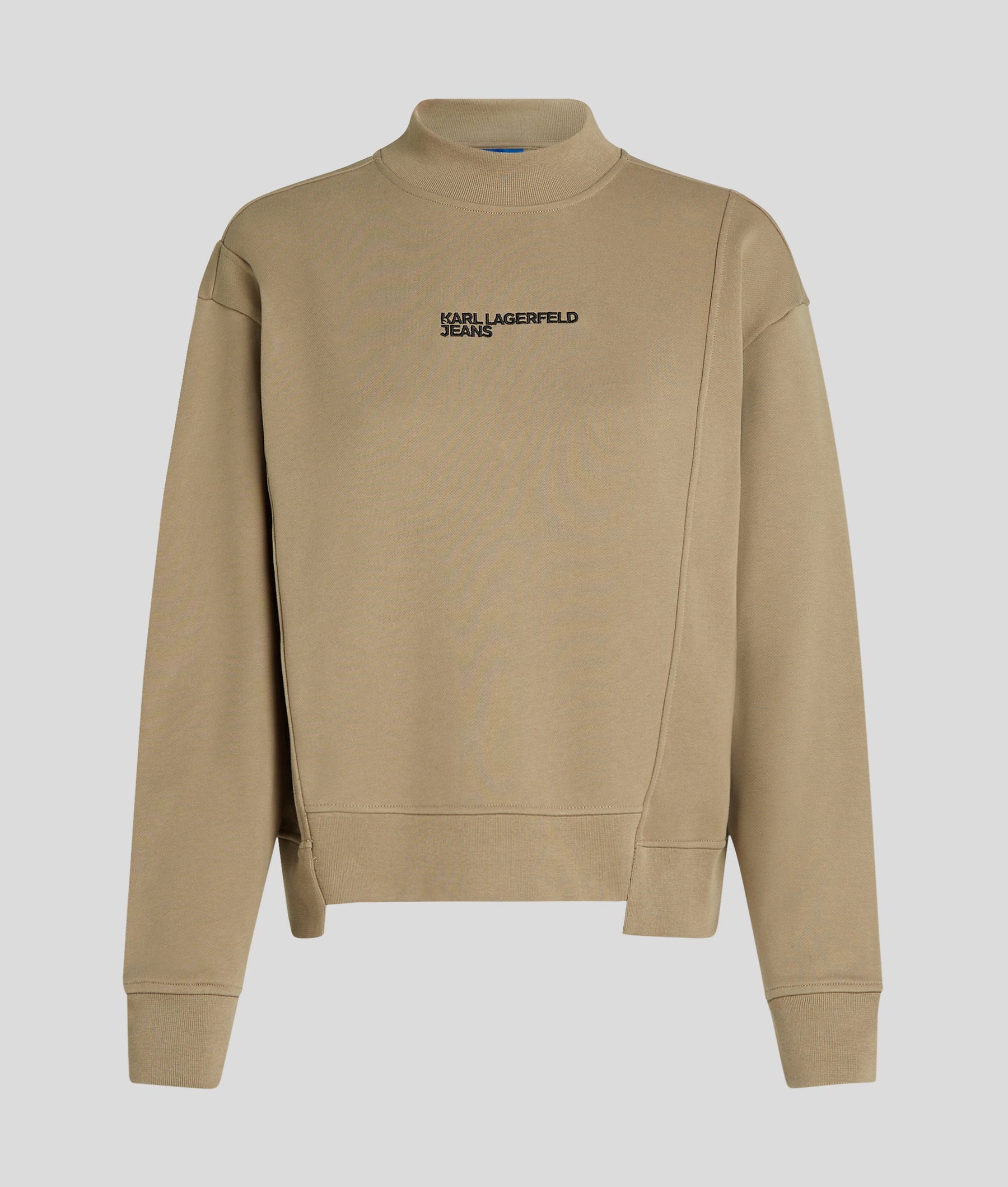 ASYMMETRIC MOCK-NECK SWEATSHIRT