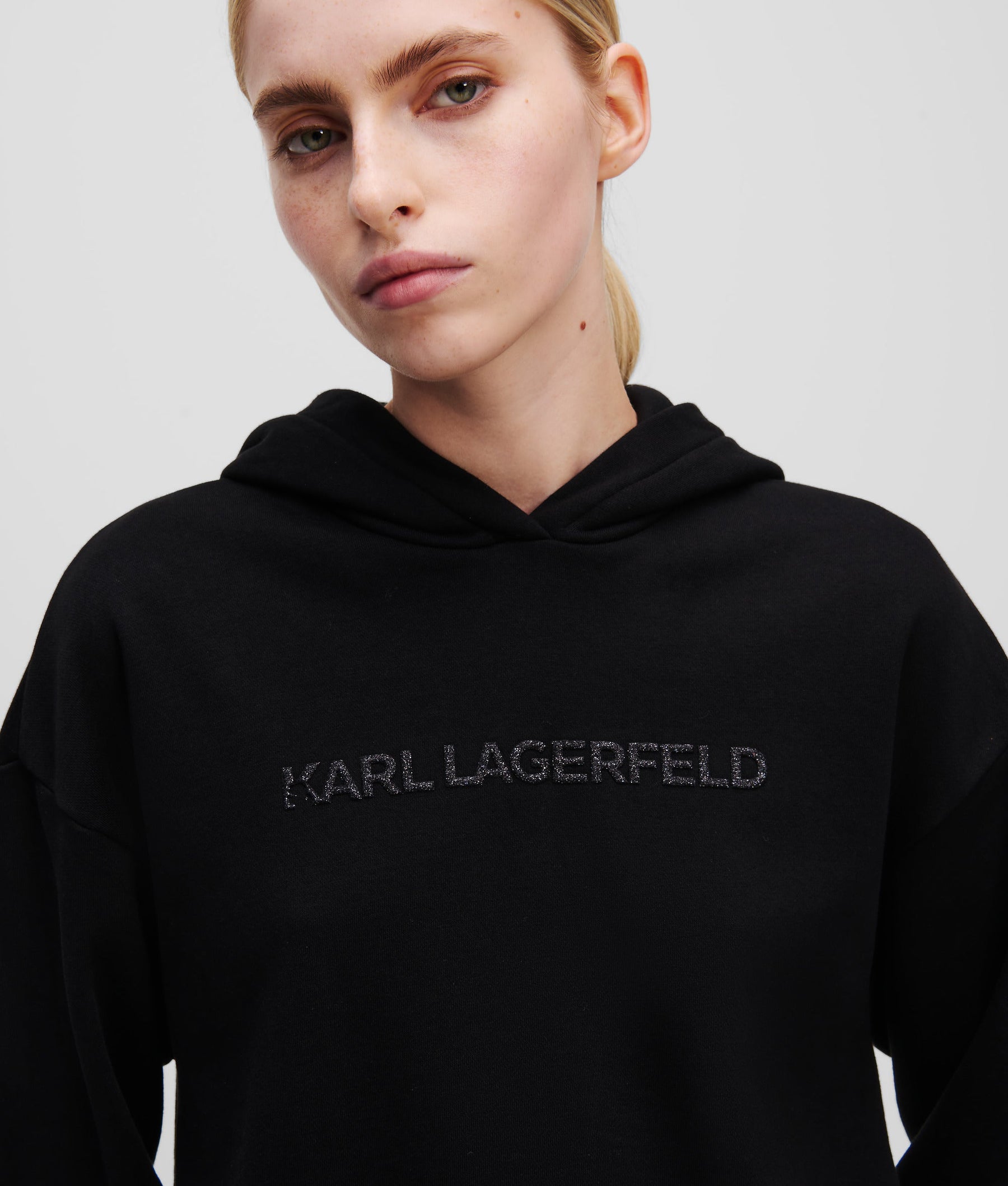 GLITTER LOGO HOODIE