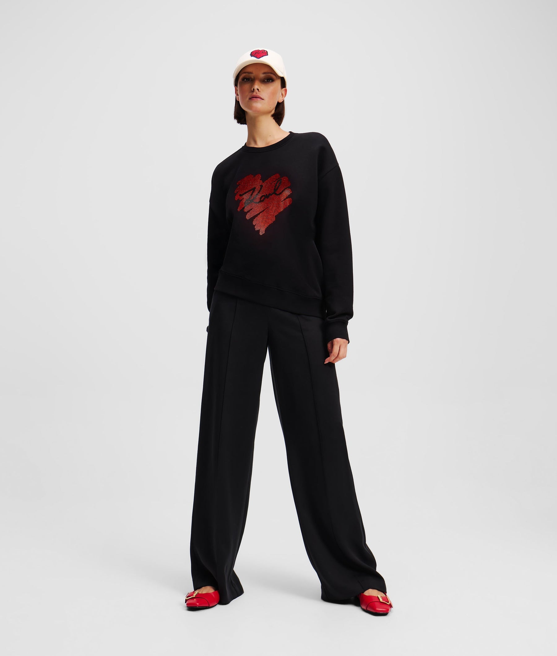 K/HEART RHINESTONE SWEATSHIRT