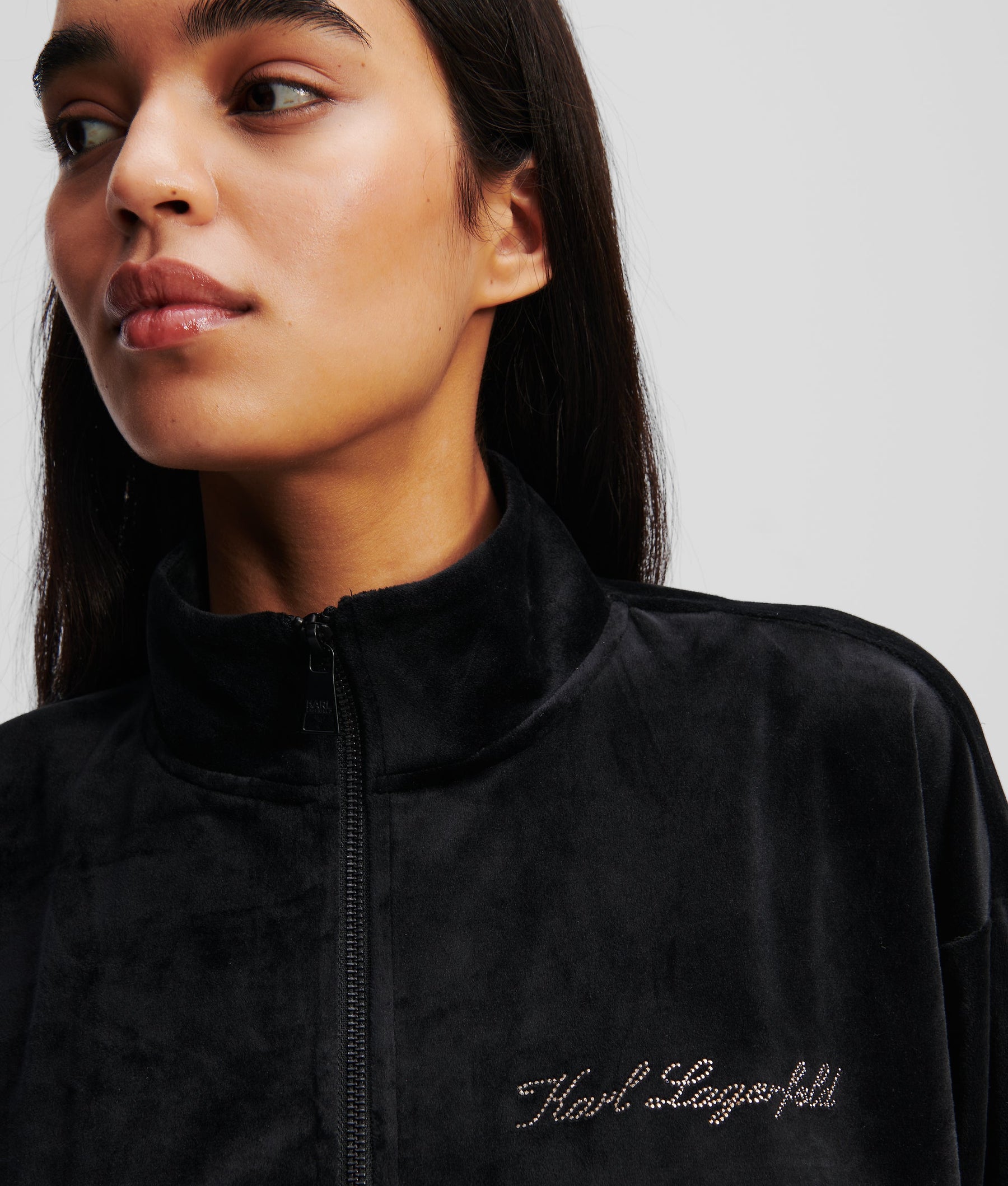 HOTEL KARL VELOUR ZIP-UP SWEATSHIRT
