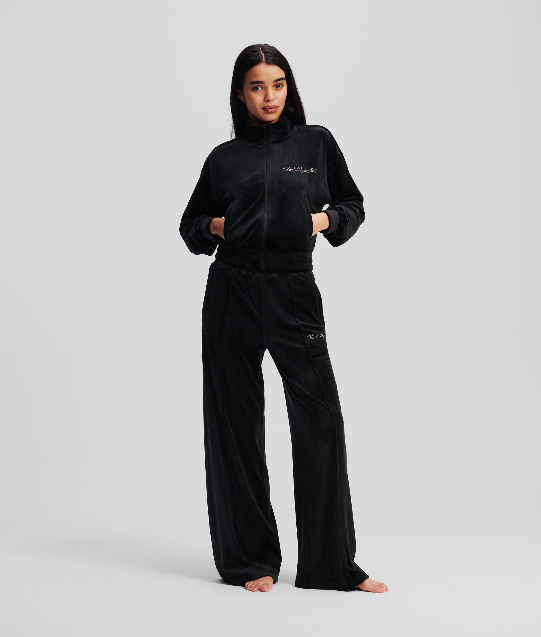 HOTEL KARL VELOUR ZIP-UP SWEATSHIRT