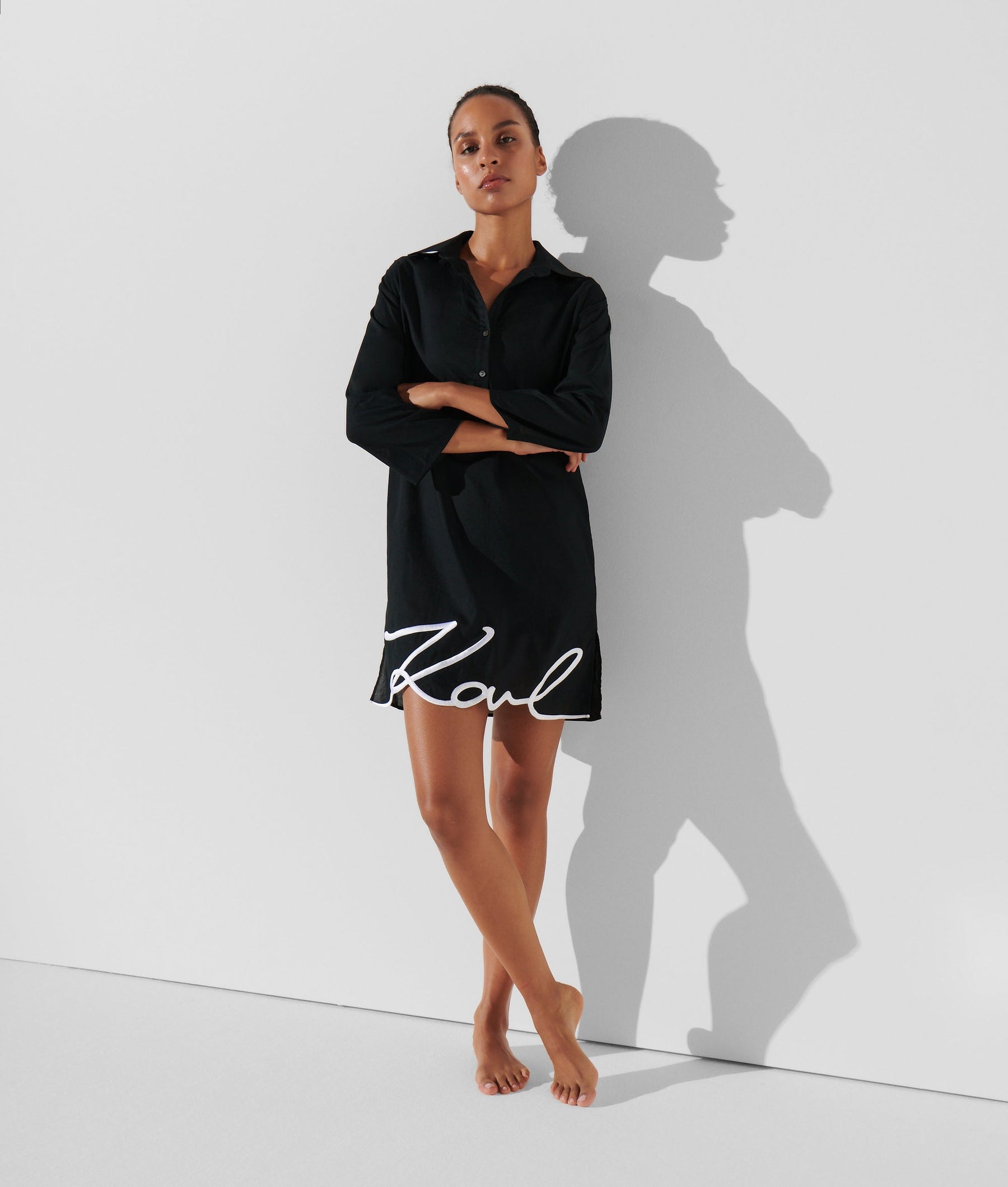 SIGNATURE BEACH SHIRT DRESS