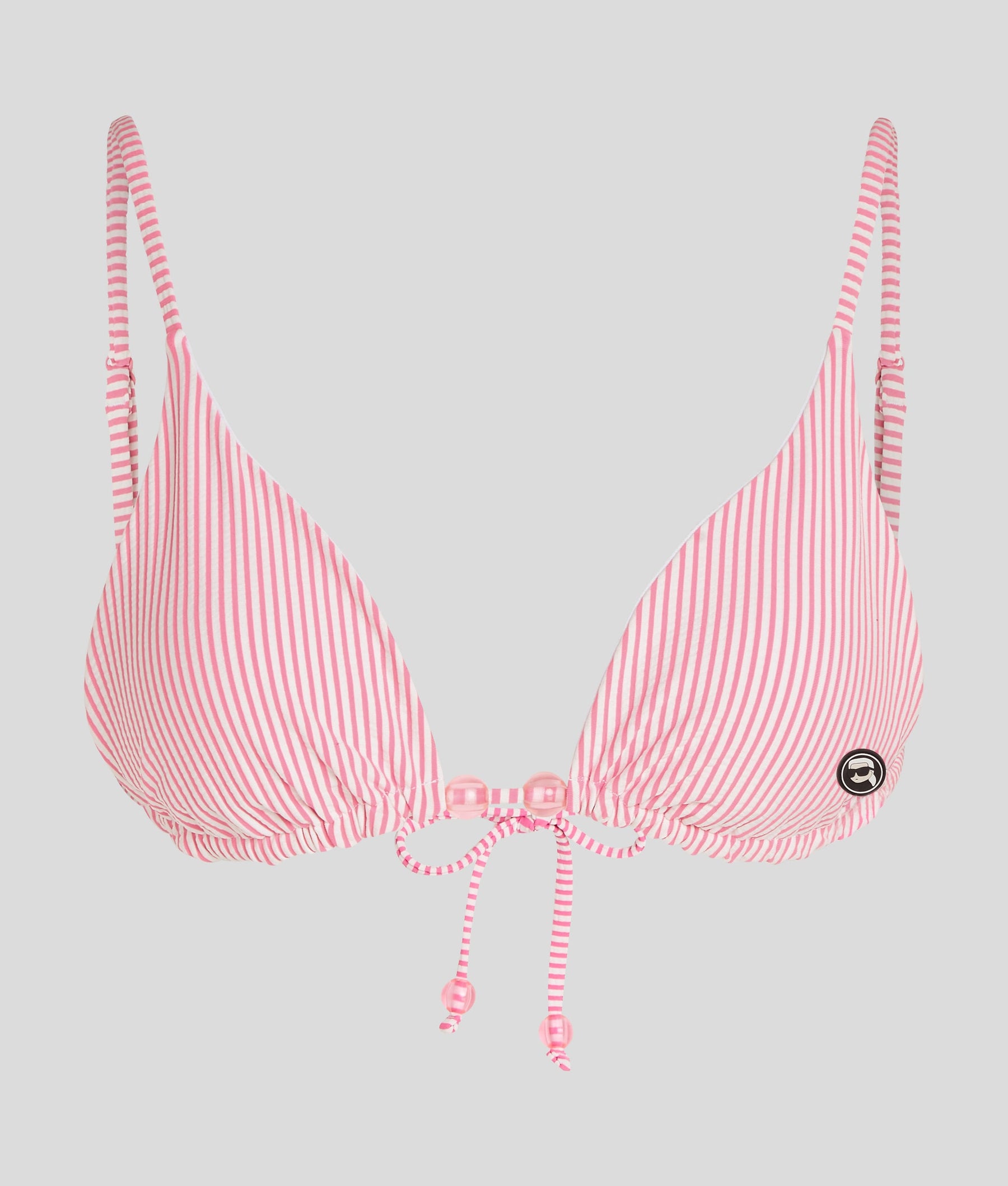 IKON STRIPED TRIANGLE BIKINI TOP