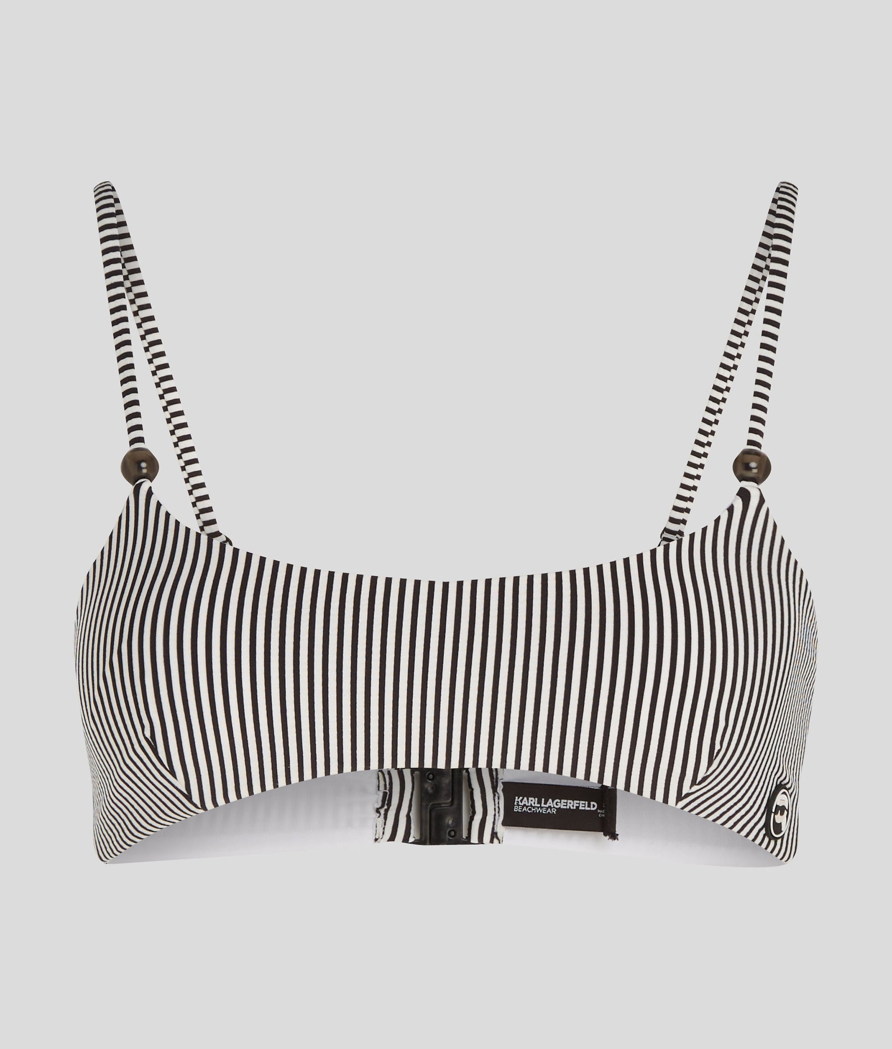 IKON STRIPED BANDEAU BIKINI TOP