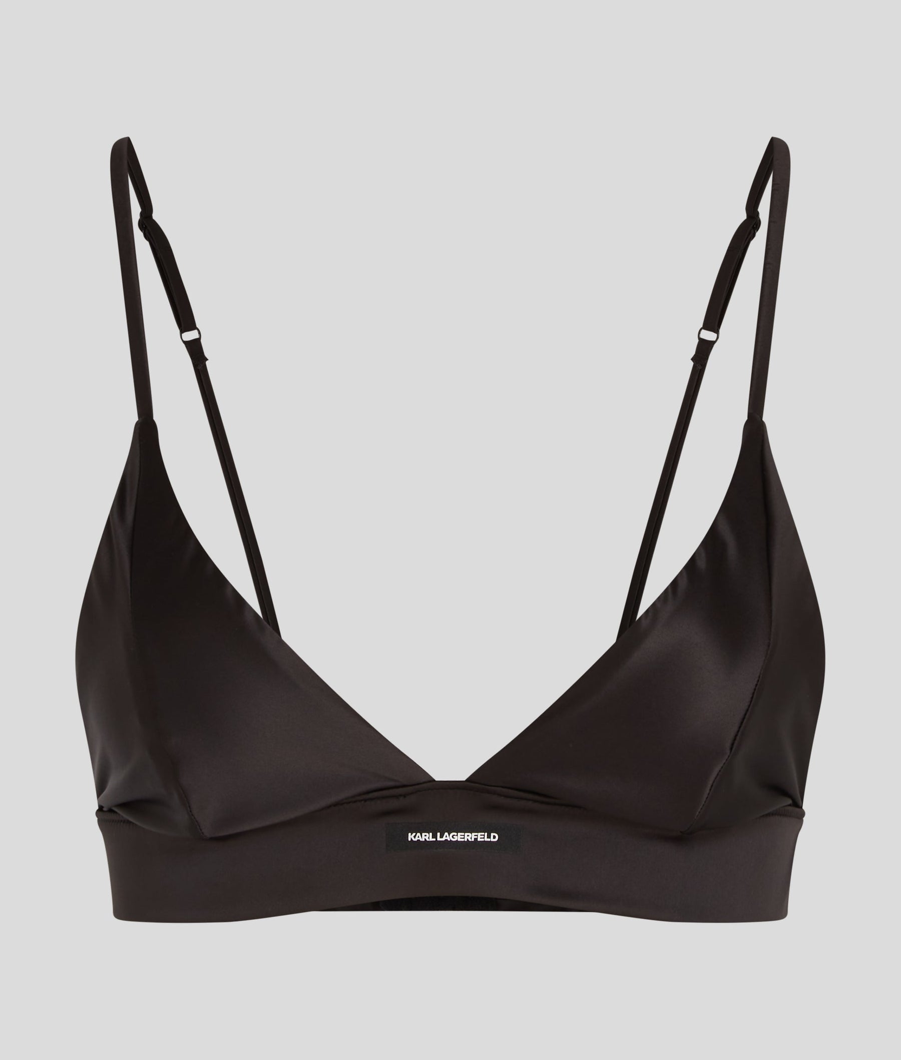 LOGO SATIN TRIANGLE BRA