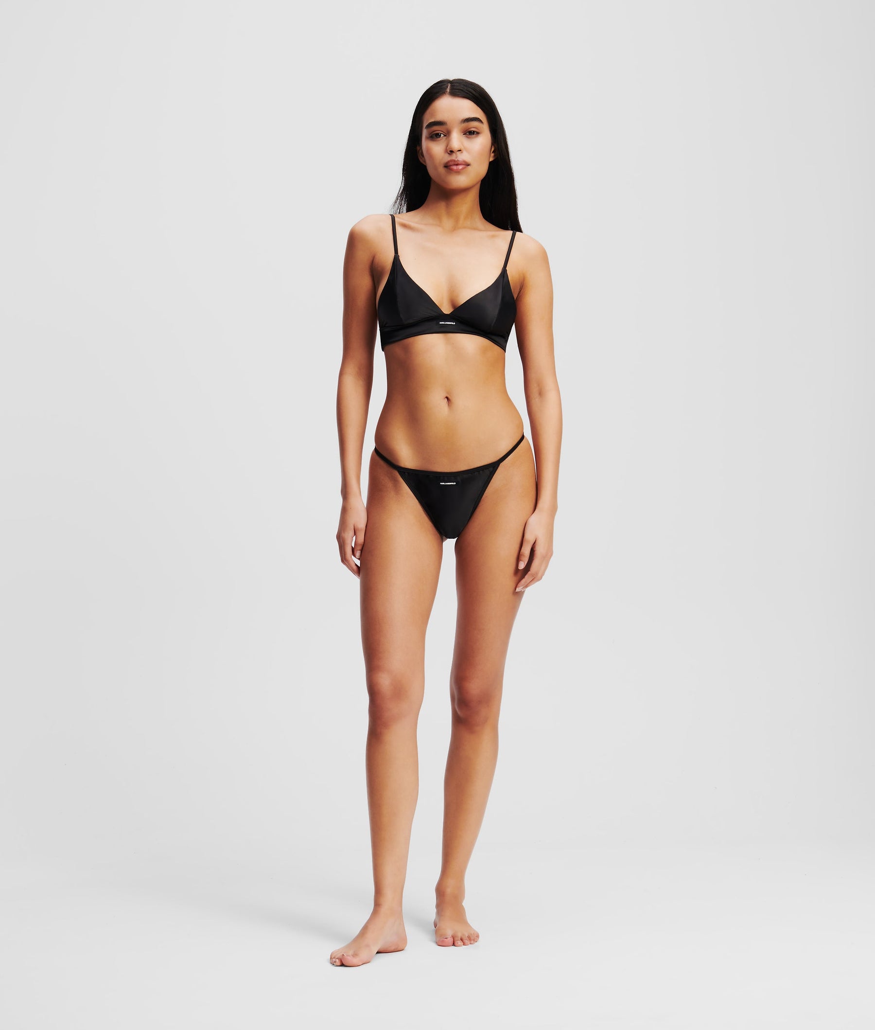 LOGO SATIN TRIANGLE BRA
