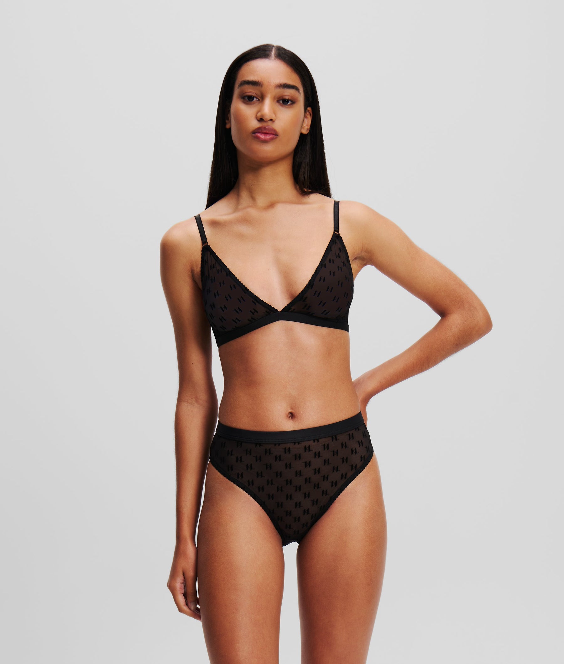 MONOGRAM MESH TRIANGLE BRA