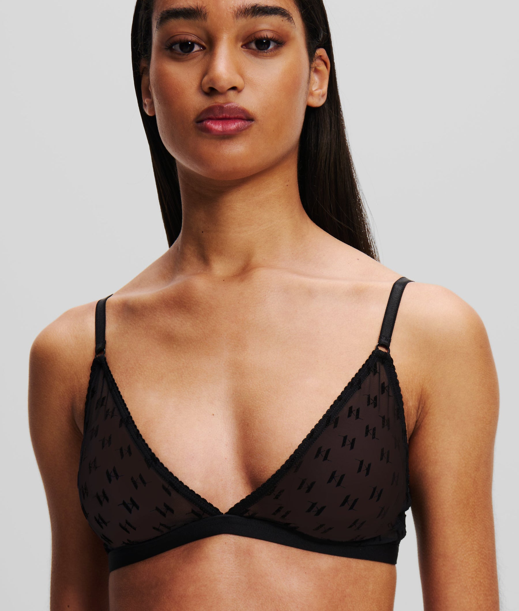 MONOGRAM MESH TRIANGLE BRA