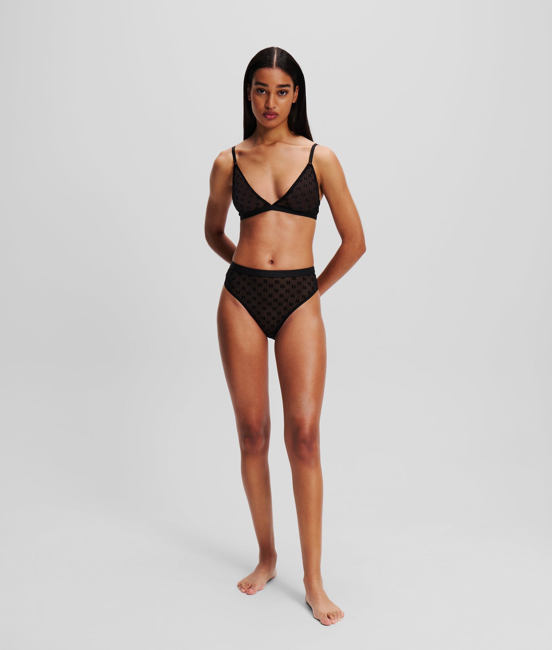 MONOGRAM MESH TRIANGLE BRA