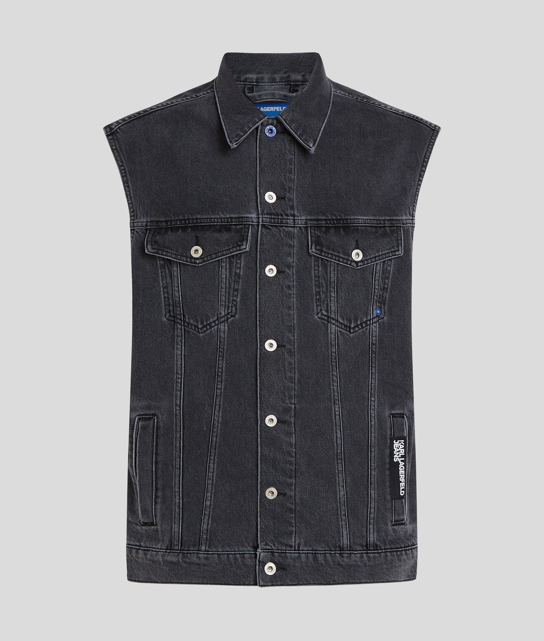 KARL PRINT DENIM GILET